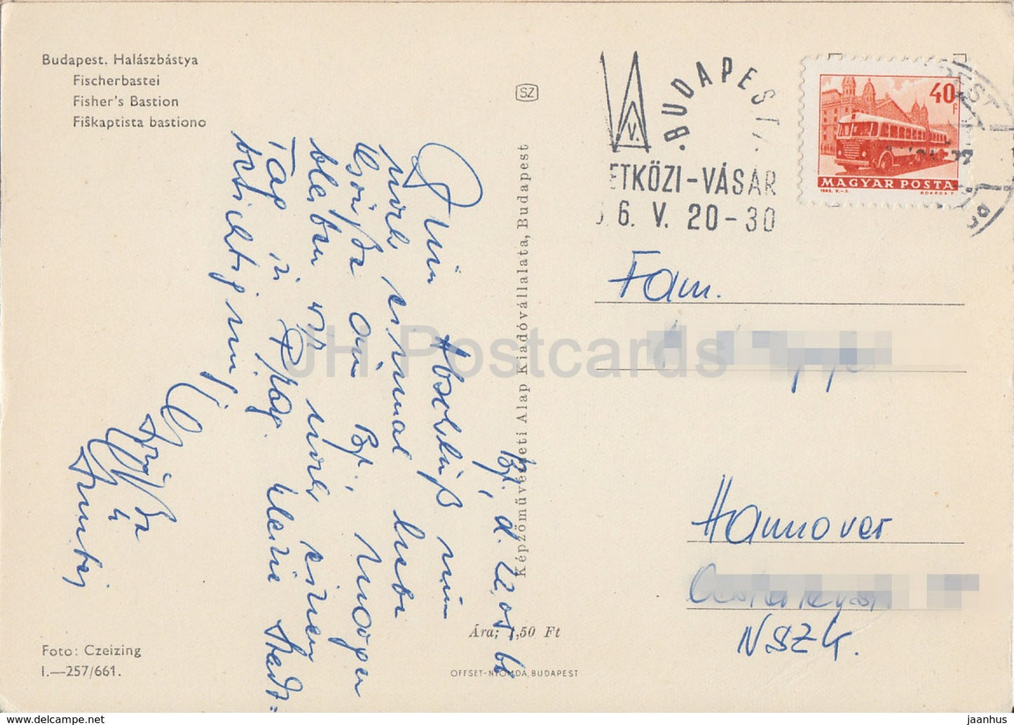 Budapest - Bastion des Pêcheurs - 1966 - Hongrie - occasion