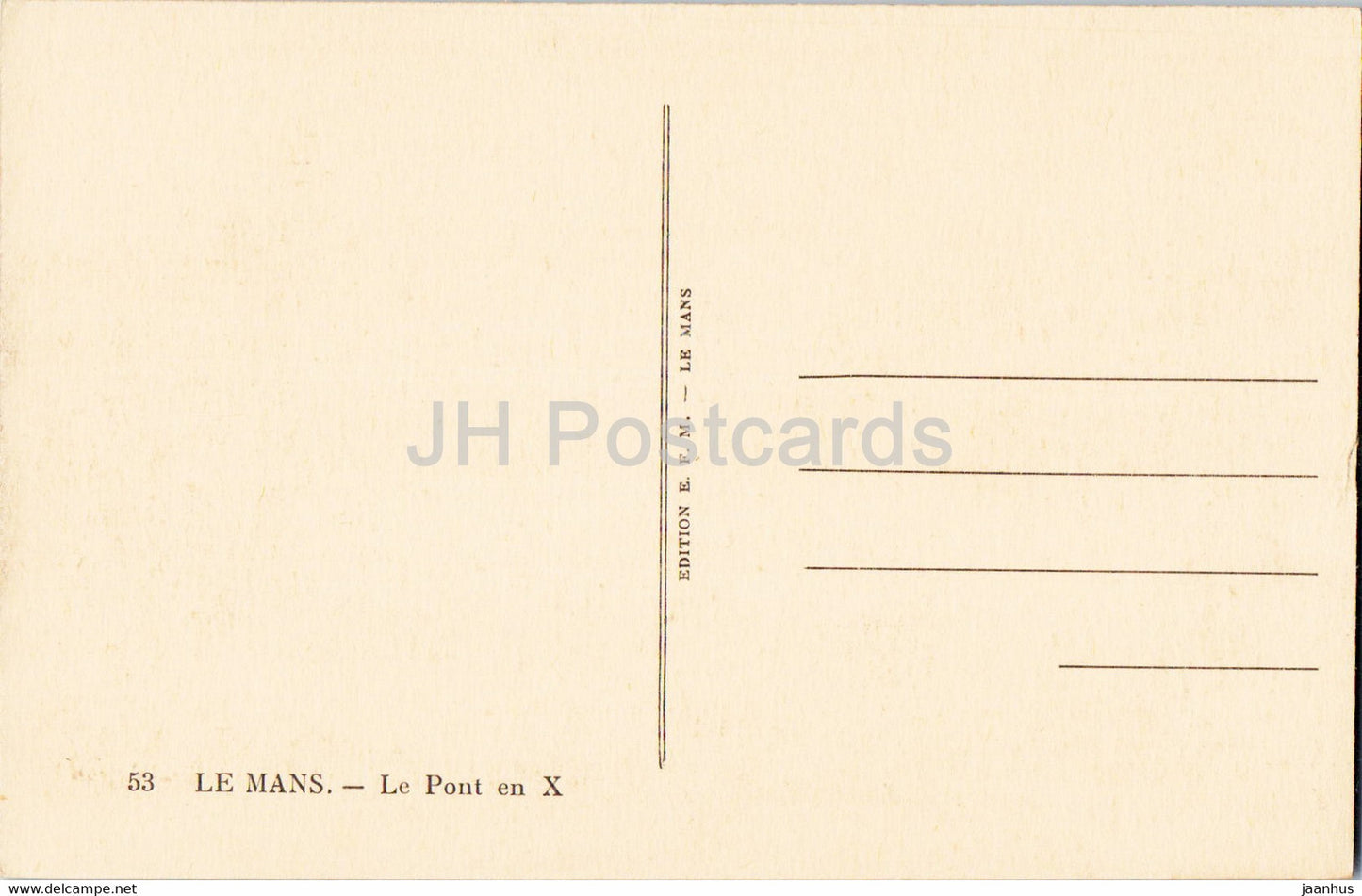 Le Mans - Le Pont en X - pont - 53 - carte postale ancienne - France - inutilisée