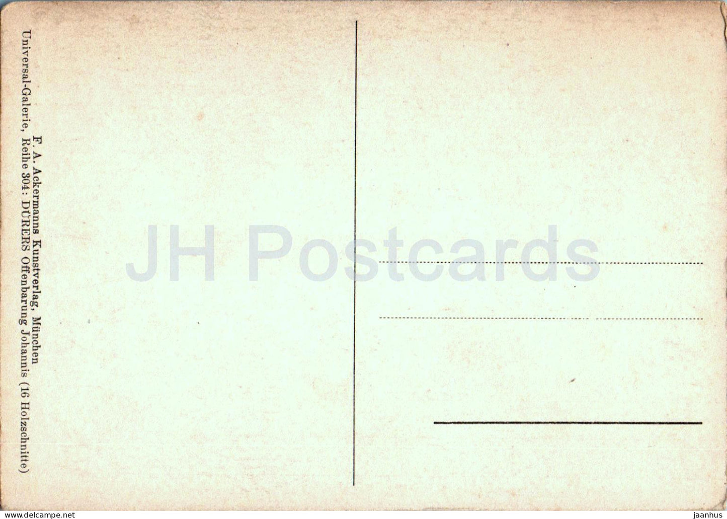 Kupferstich von Albrecht Dürer - Lobesang der Auserwählten im Himmel - 3196 - Deutsche Kunst - alte Postkarte - Deutschland - unbenutzt