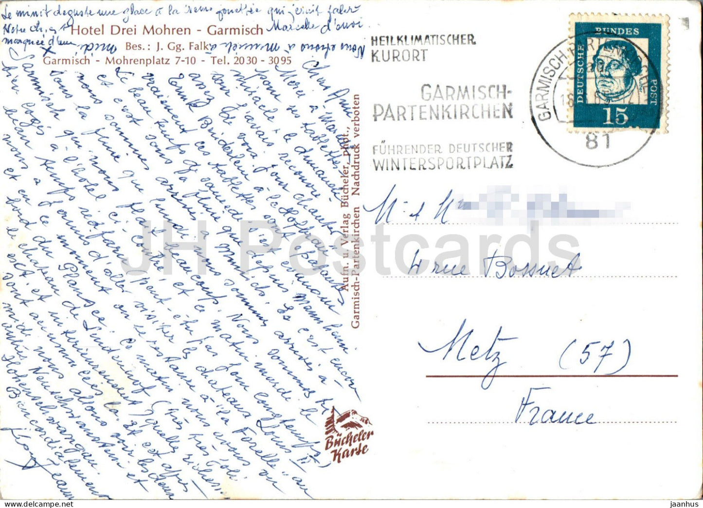 Hotel Drei Mohren – Garmisch – 1965 – Deutschland – gebraucht