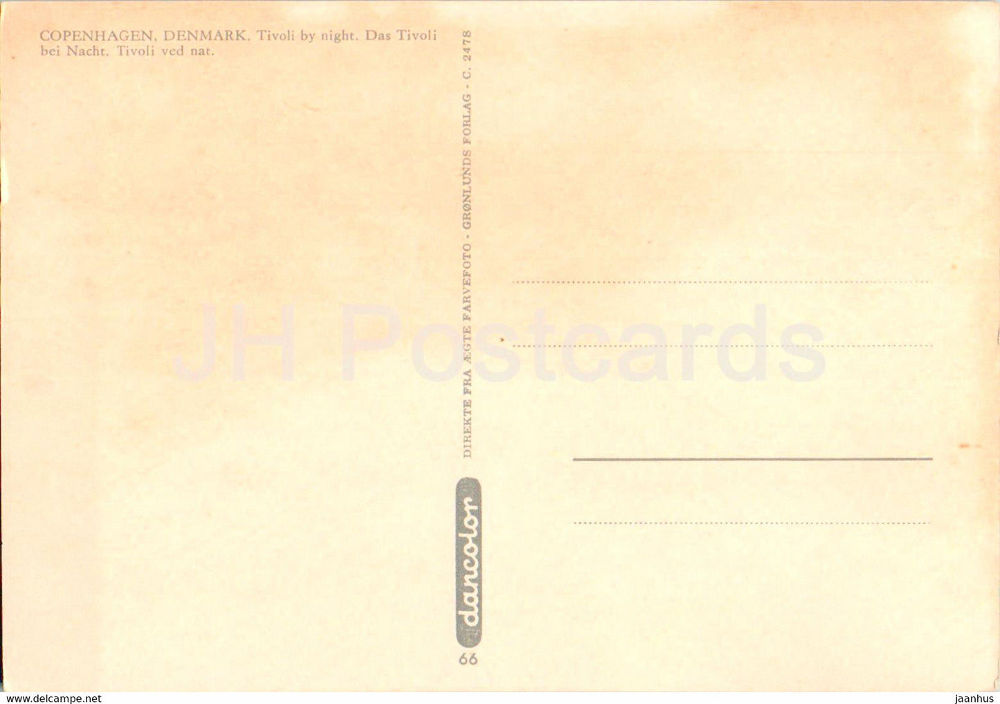 Copenhagen - Kopenhagen - Tivoli by Night - 66 - Denmark - unused