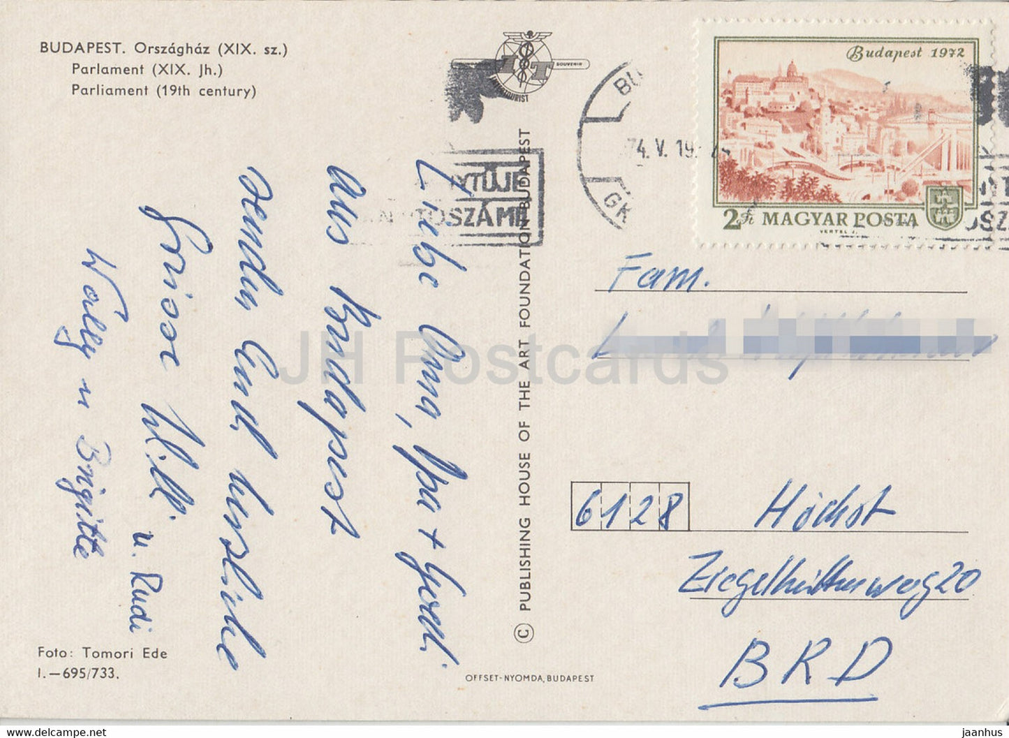 Budapest - Parliament - 1974 - Hungary - used