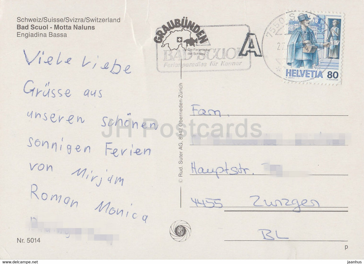 Bad Scuol - Motta Naluns - Engiadina Bassa - cable car - multiview - 5014 - 1994 - Switzerland - used