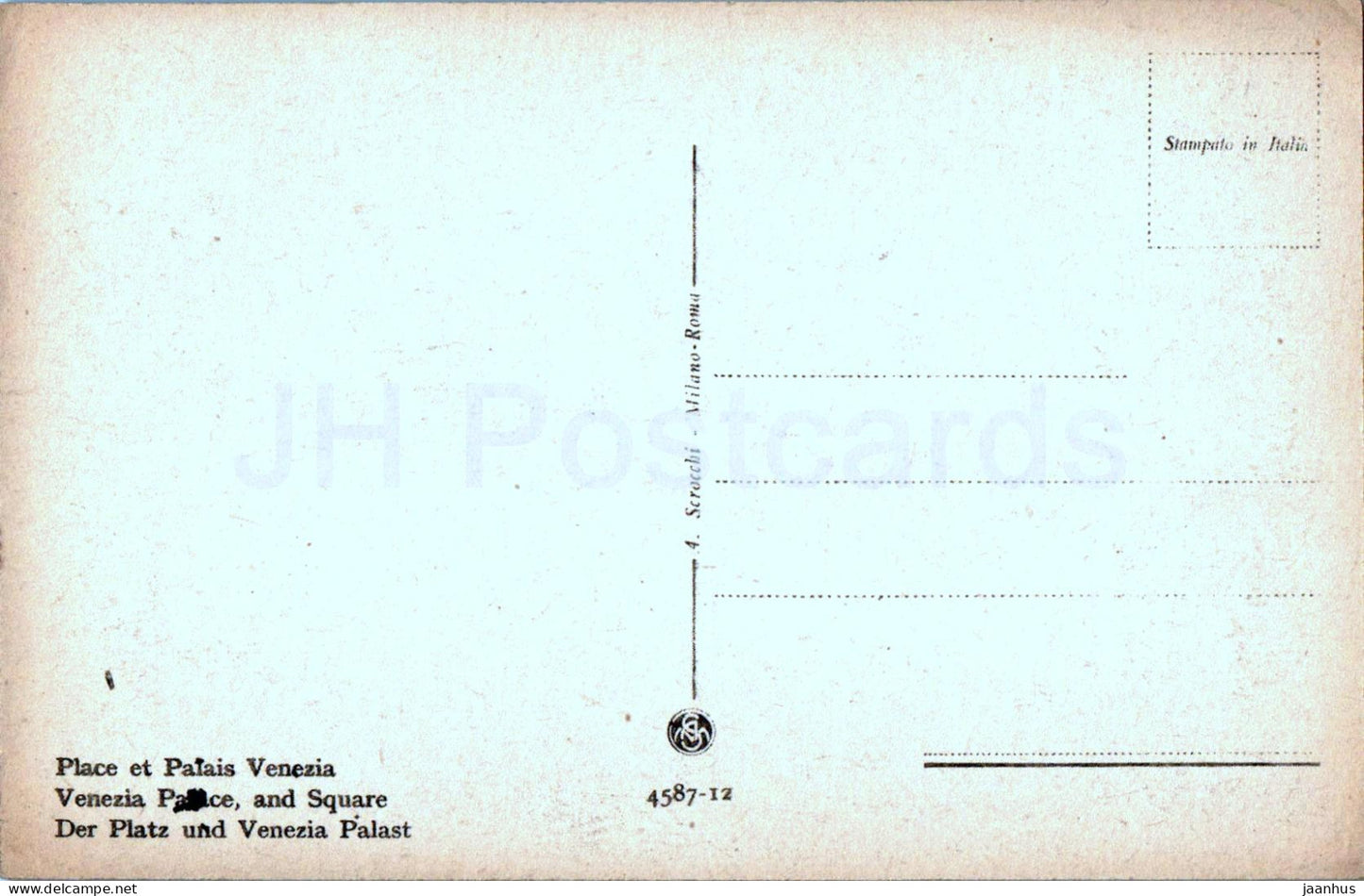 Roma - Rome - Piazza Venezia - place - 4587-12 - carte postale ancienne - Italie - inutilisée