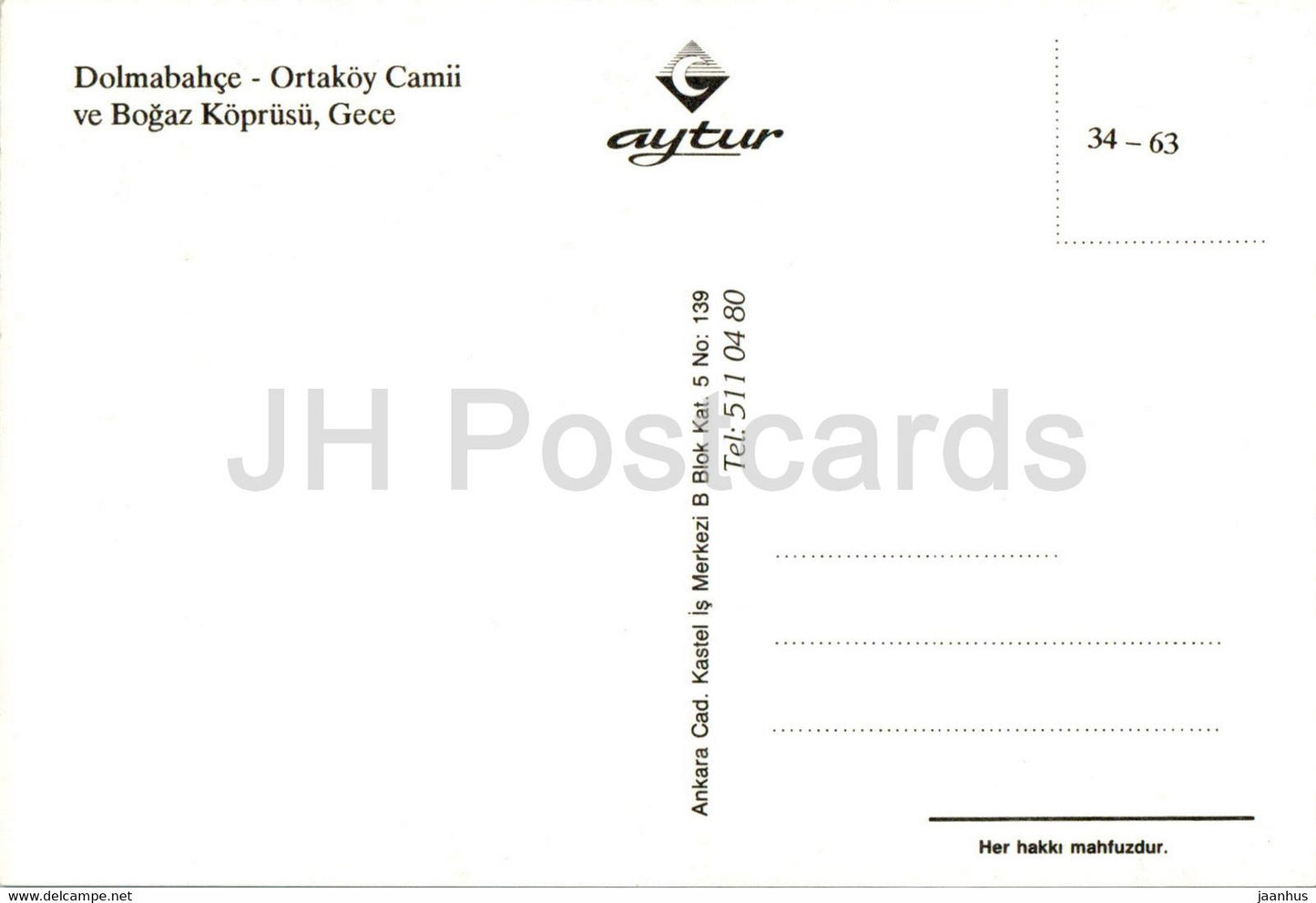 Istanbul - Dolmabahce - Ortakoy Camii - multiview - 34-63 - Turkey - unused