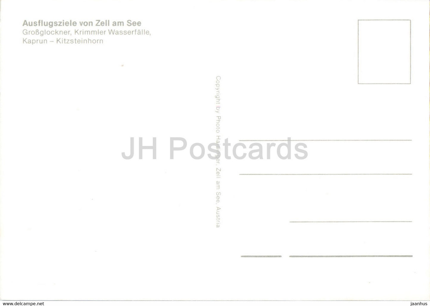 Ausflugsziele von Zell am See - Großglockner - Krimmler Wasserfälle - Kaprun Kitzsteinhorn - Österreich - unbenutzt