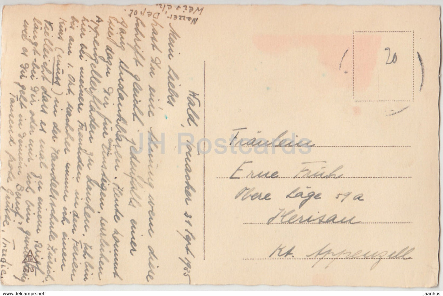 Sonnenuntergang - carte postale ancienne - 1935 - Allemagne - utilisé