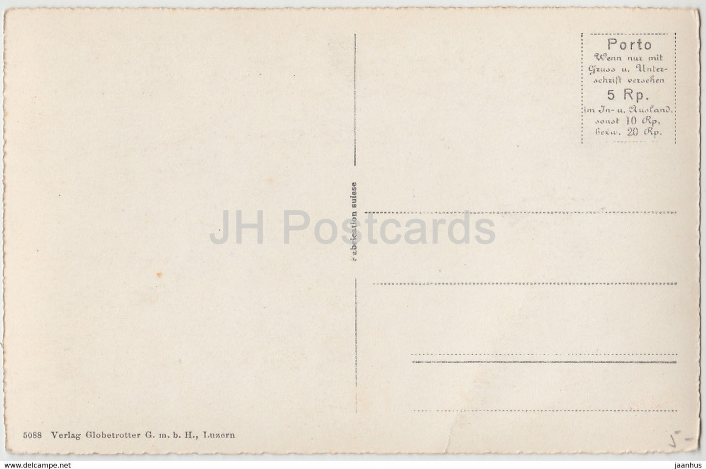 Luzern mit Pilatus - Lucerne - sailing boat - 5088 - old postcard - Switzerland - unused