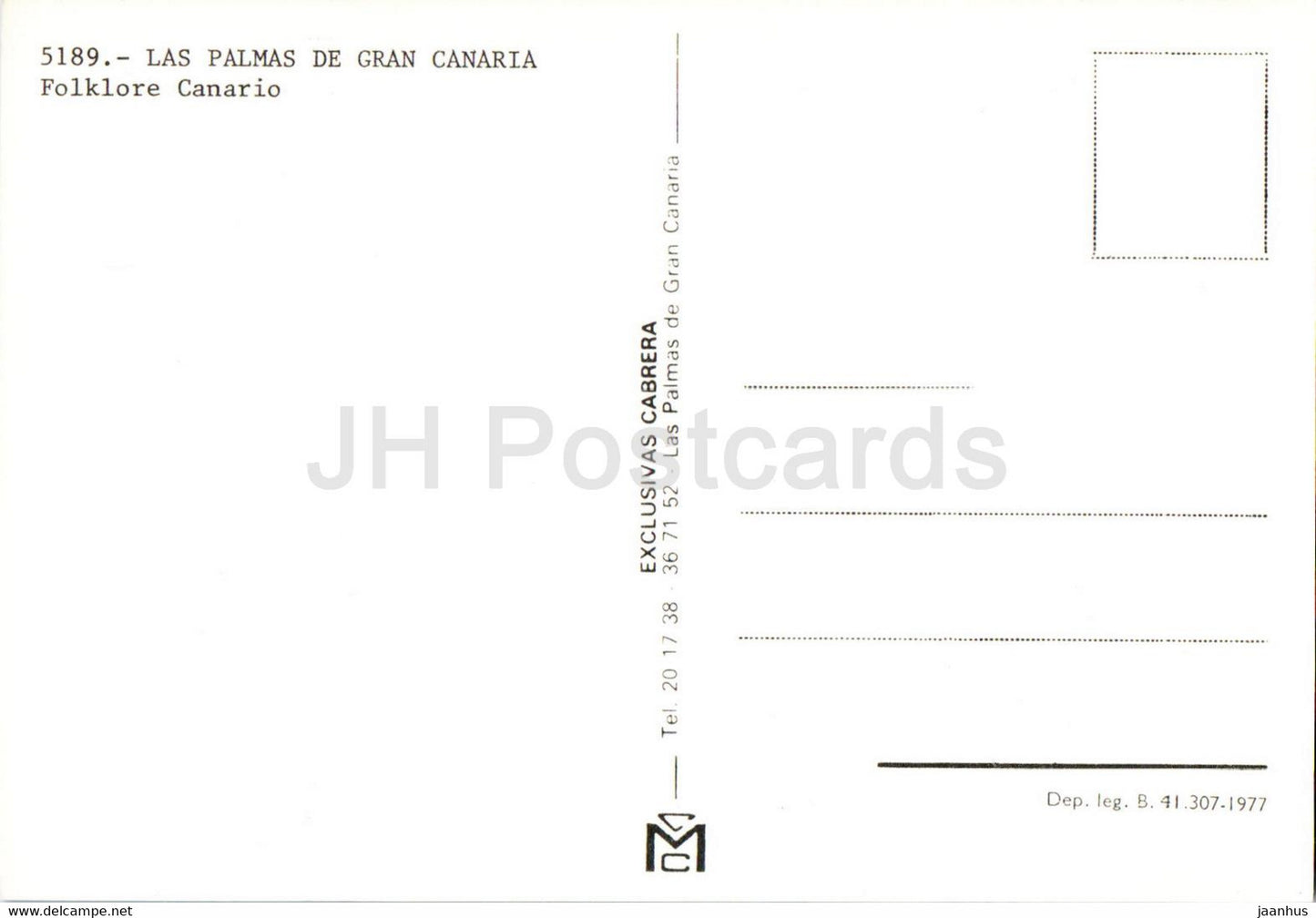 Las Palmas de Gran Canaria - Folklore Canario - danse folklorique - costumes folkloriques - 5189 - Espagne - inutilisé