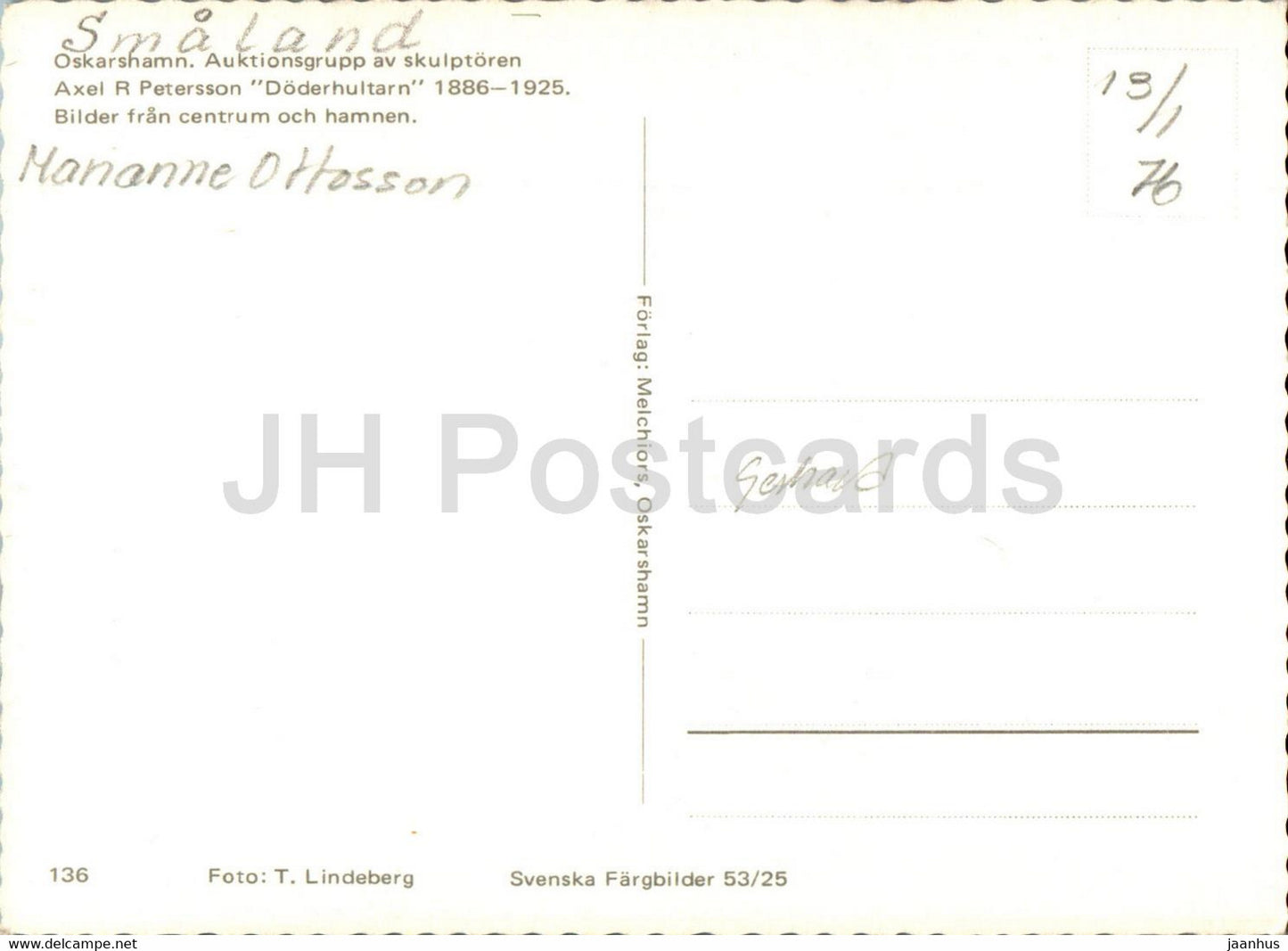 Oskarshamn - Auktionsgrupp av skulptoren - Axel R Petersson - 136 - Sweden - used