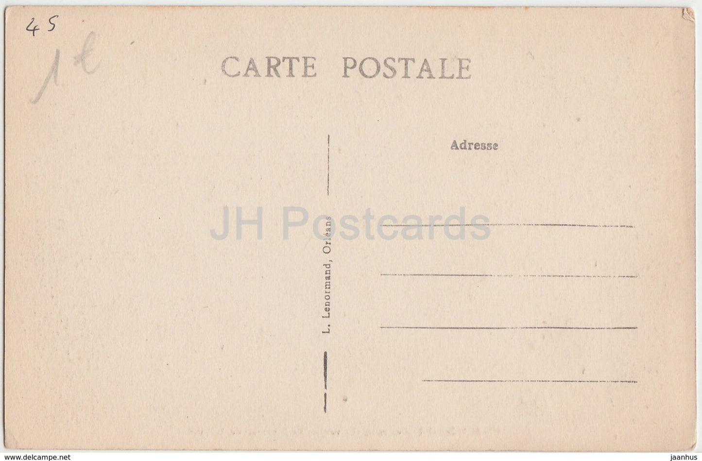 St Hilaire St Mesmin - Le Chateau de la Pie - old postcard - France - unused