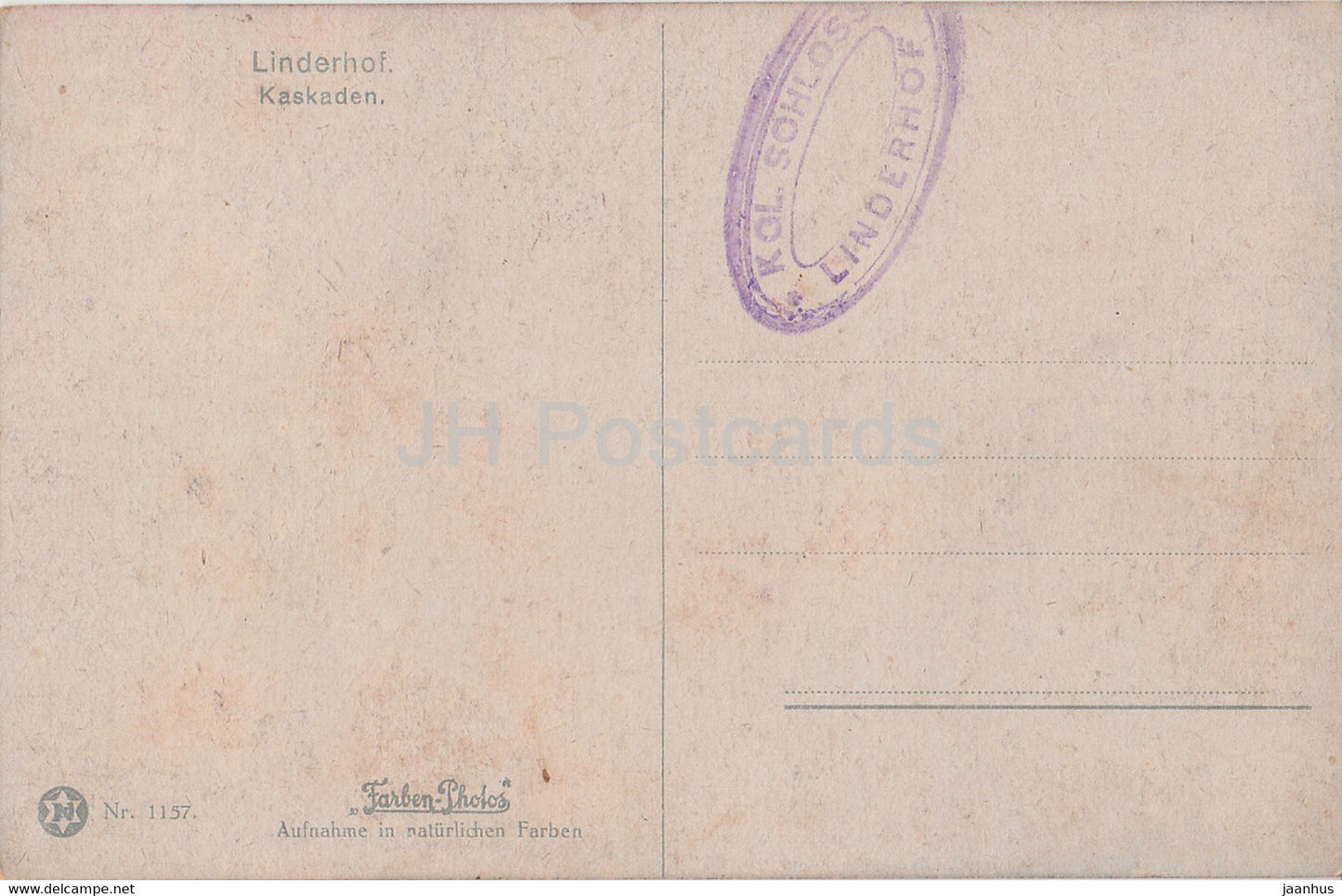 Linderhof - Kaskaden - 1157 - old postcard - Germany - unused
