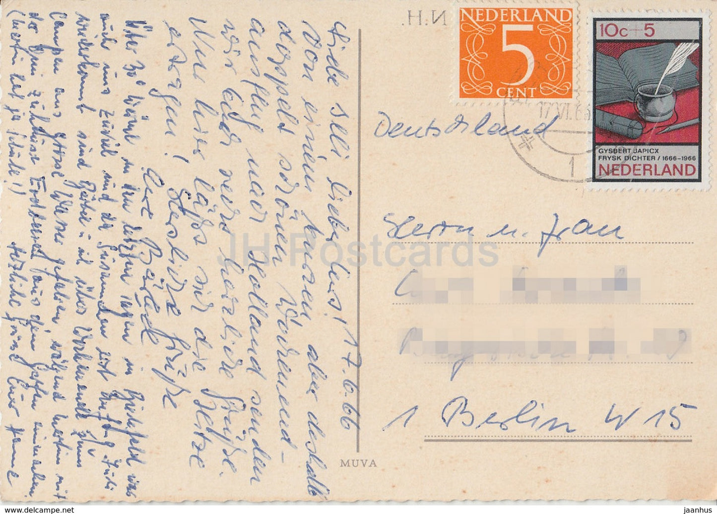 Groeten uit Bergen – Meer – 1966 – Niederlande – gebraucht