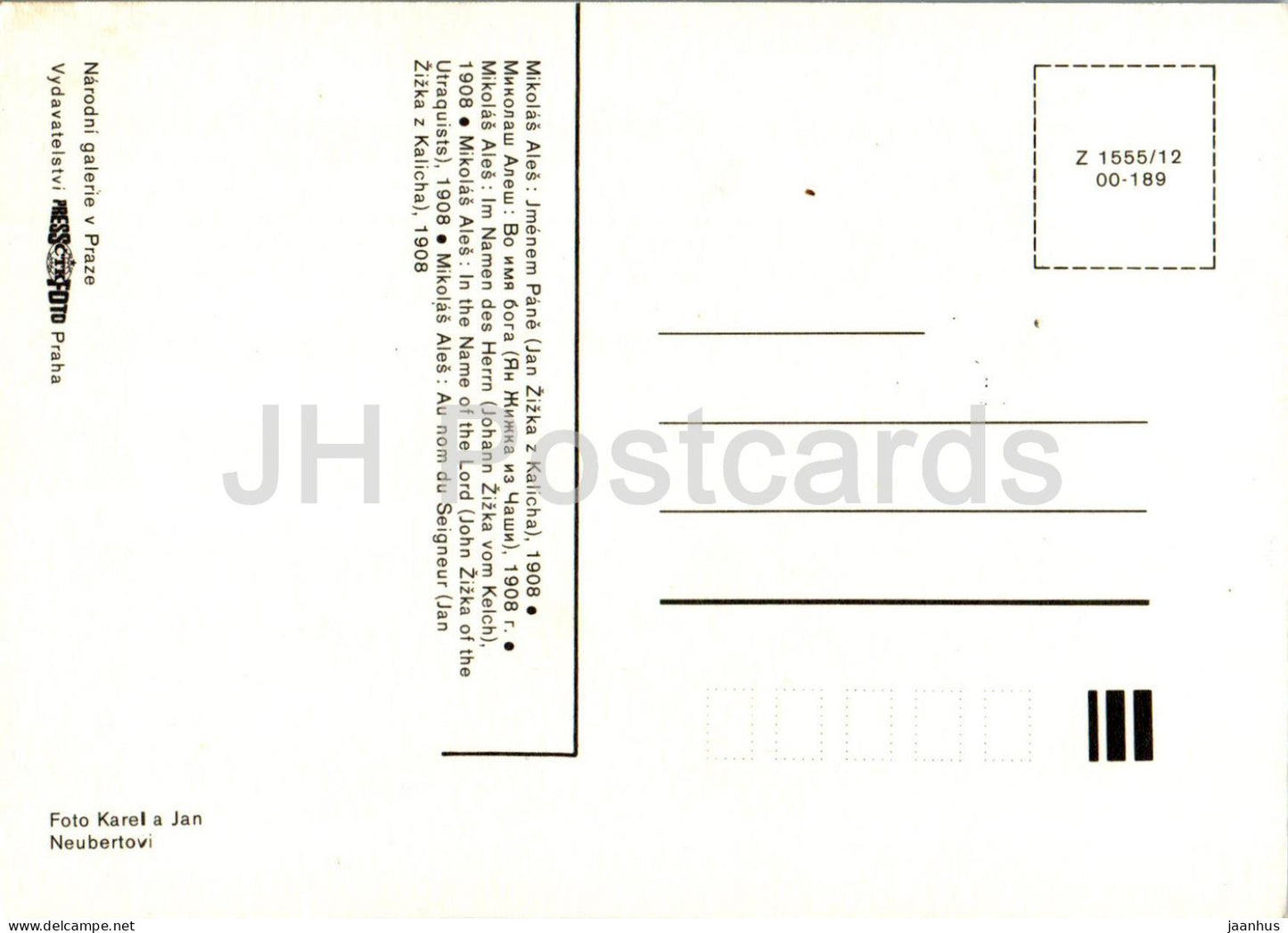Gemälde von Mikolas Ales – Im Namen des Herrn – Pferd – Tschechische Kunst – Tschechische Republik – Tschechoslowakei – unbenutzt