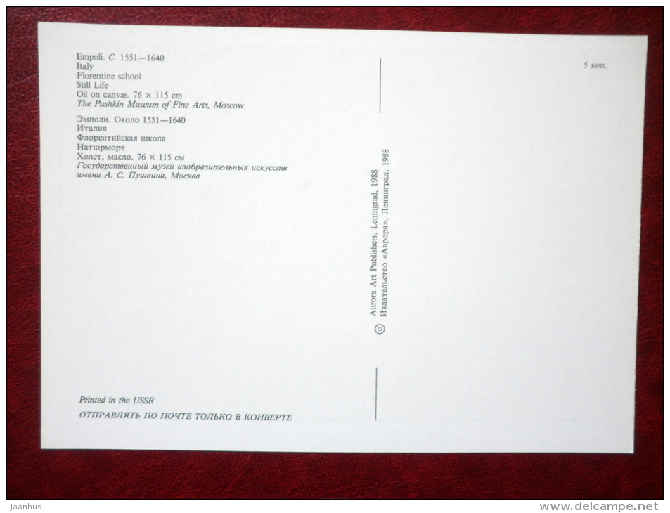 painting by Empoli , Still Life - pear - pumpkin - lemon - onion - cheese - bread - italian art - unused - JH Postcards