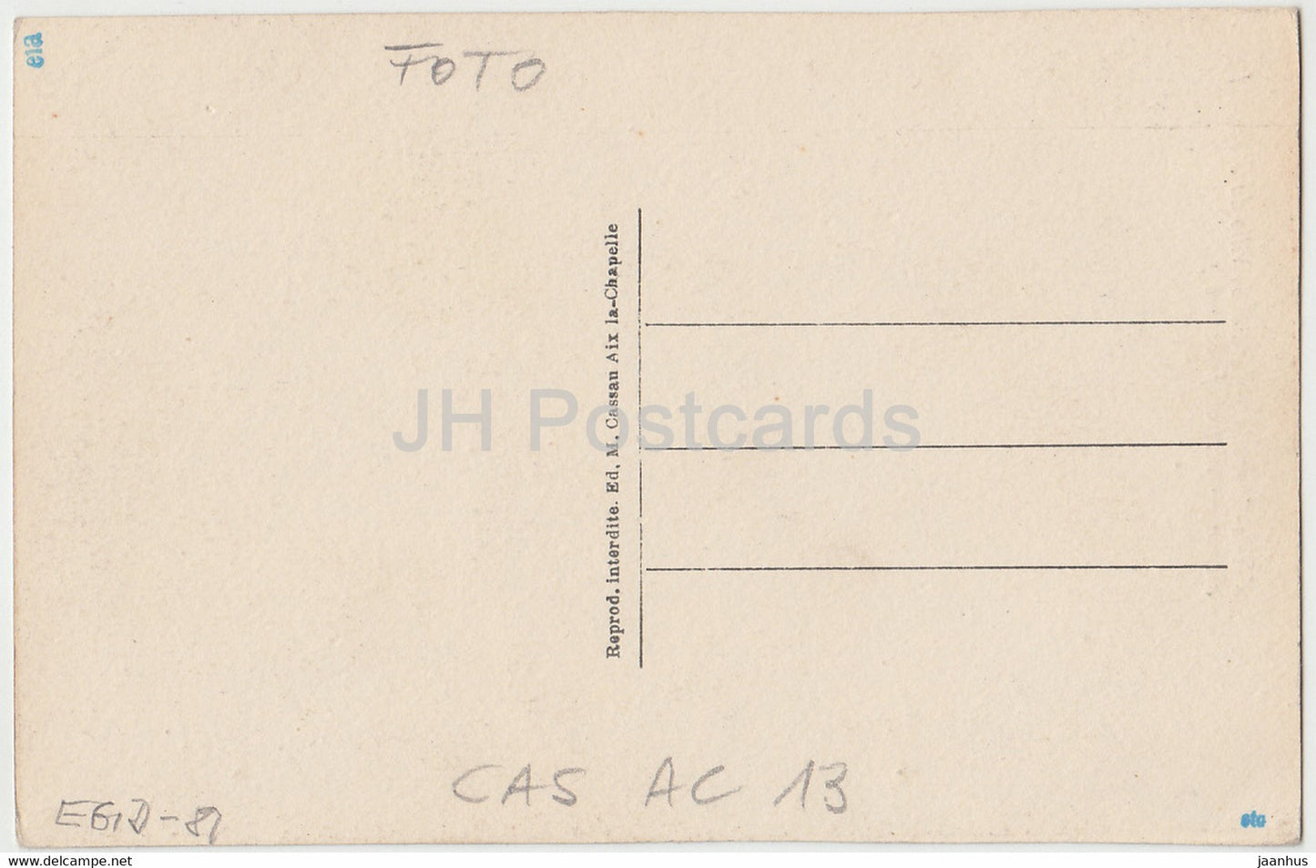 Aix La Chapelle - Hotel de Ville du Katschof - Aachen - Aaken Katschofstadhuis - old postcard - Germany - used