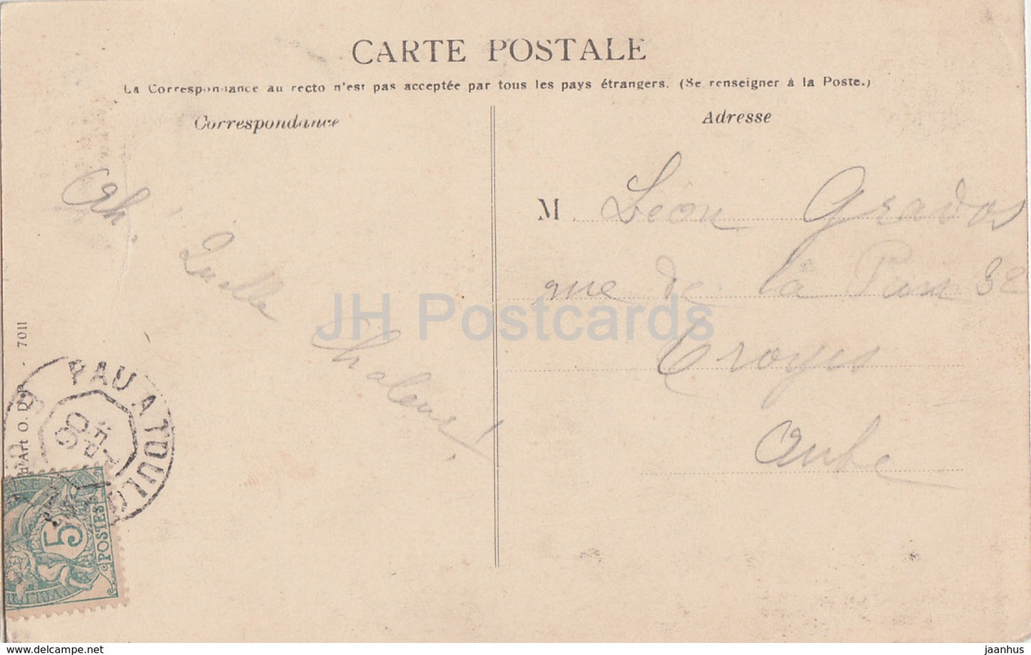 Toulouse - Le Donjon du Capitole - old postcard - 1906 - France - used