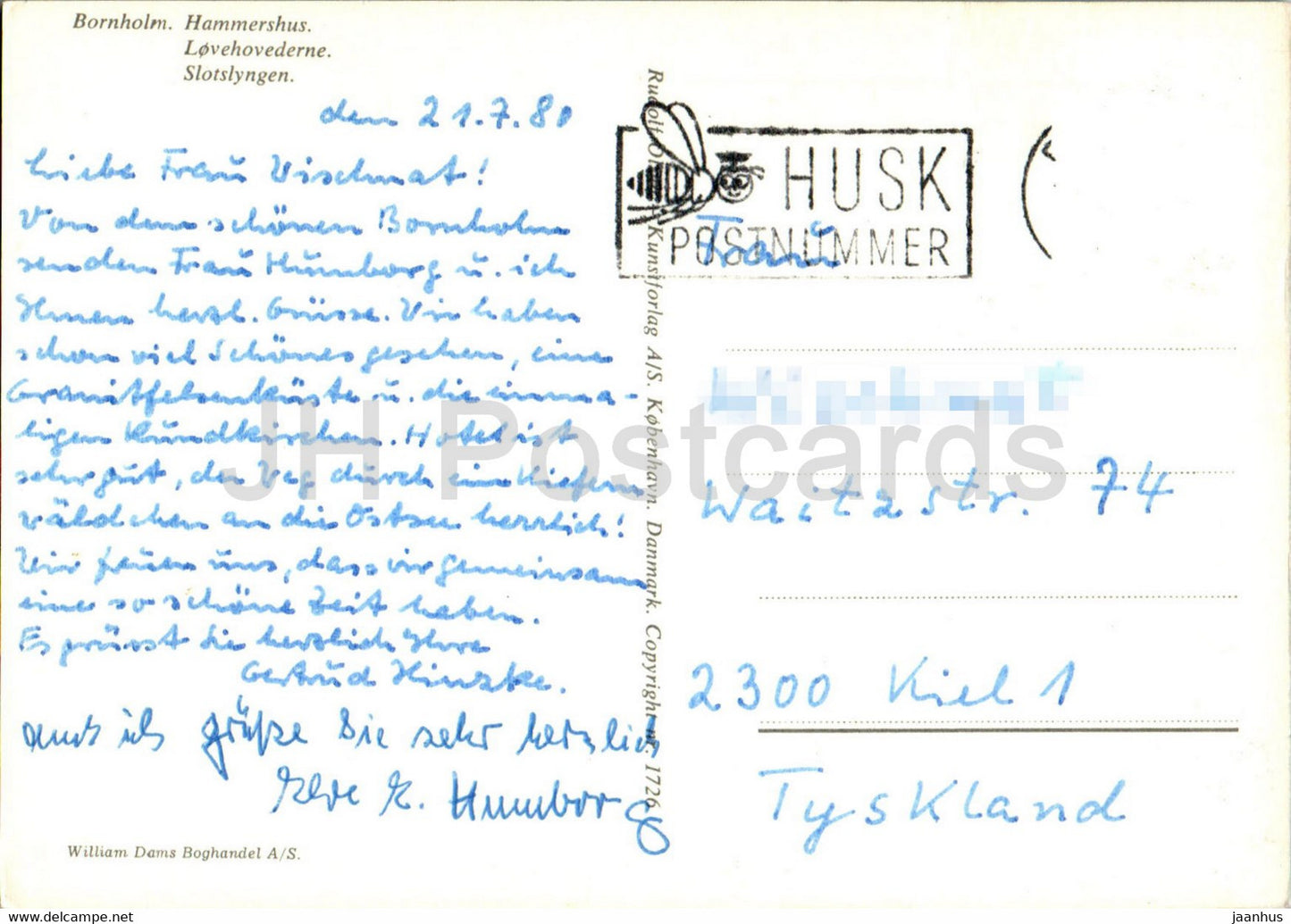 Bornholm - Hammershus - Lovehovederne - Slotslyngen - multiview - 1980 - Denmark - used