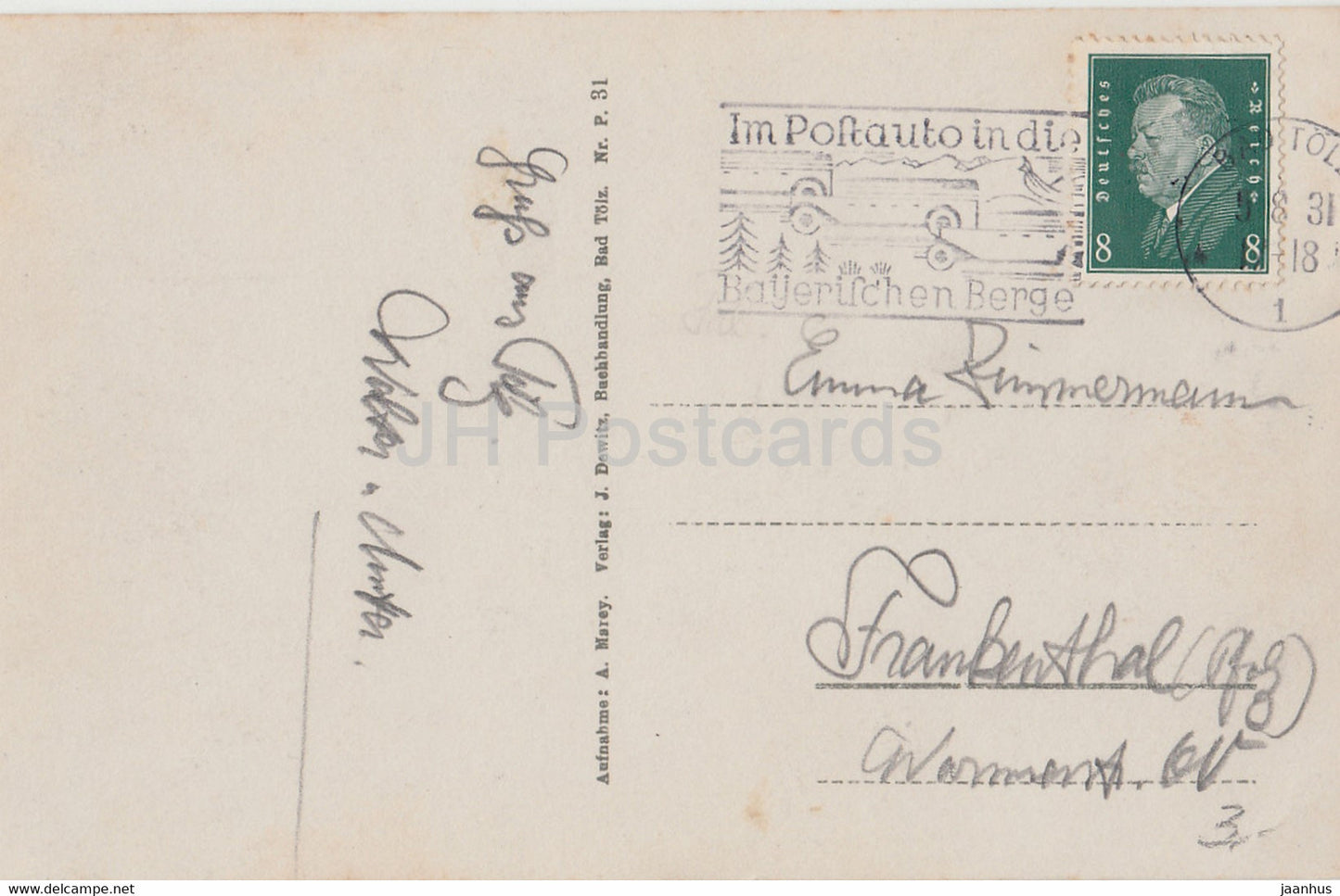 Bad Tolz - Gesamtansicht - 613 - old postcard - 1931 - Germany - used