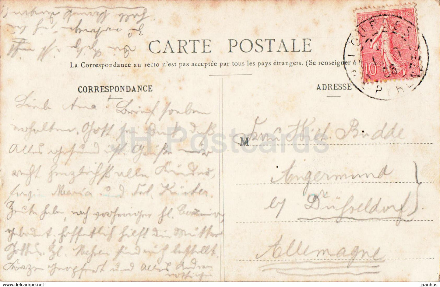 Chapelle des Religieuses de l'Immaculée Conception de ND de Lourdes - 326 - carte postale ancienne - 1906 - France - occasion