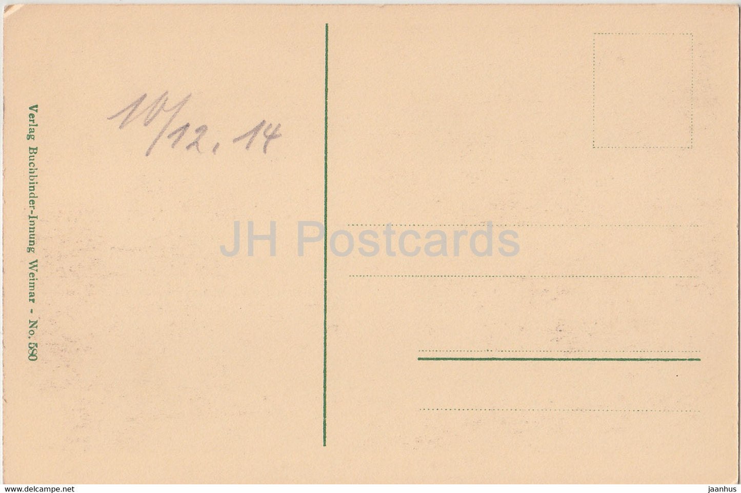 Weimar - Goethes Gartenhaus - 580 - old postcard - Germany - unused