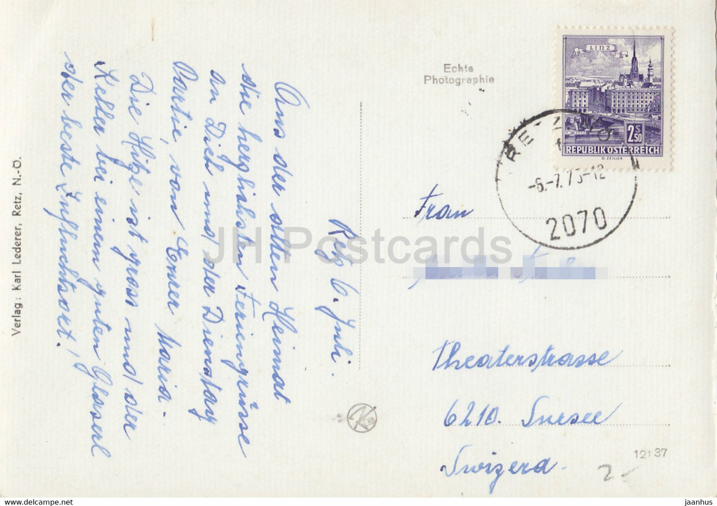 Retz N O - Verderberhaus - 1970s - Austria - used