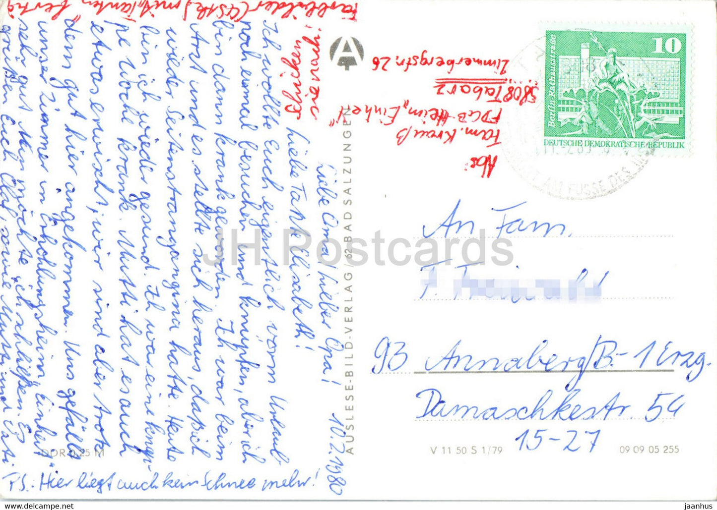 Luftkurort Tabarz - Thüringer Wald - Waldgaststätte Massemühle - Konzertplatz - 1980 - Deutschland DDR - gebraucht