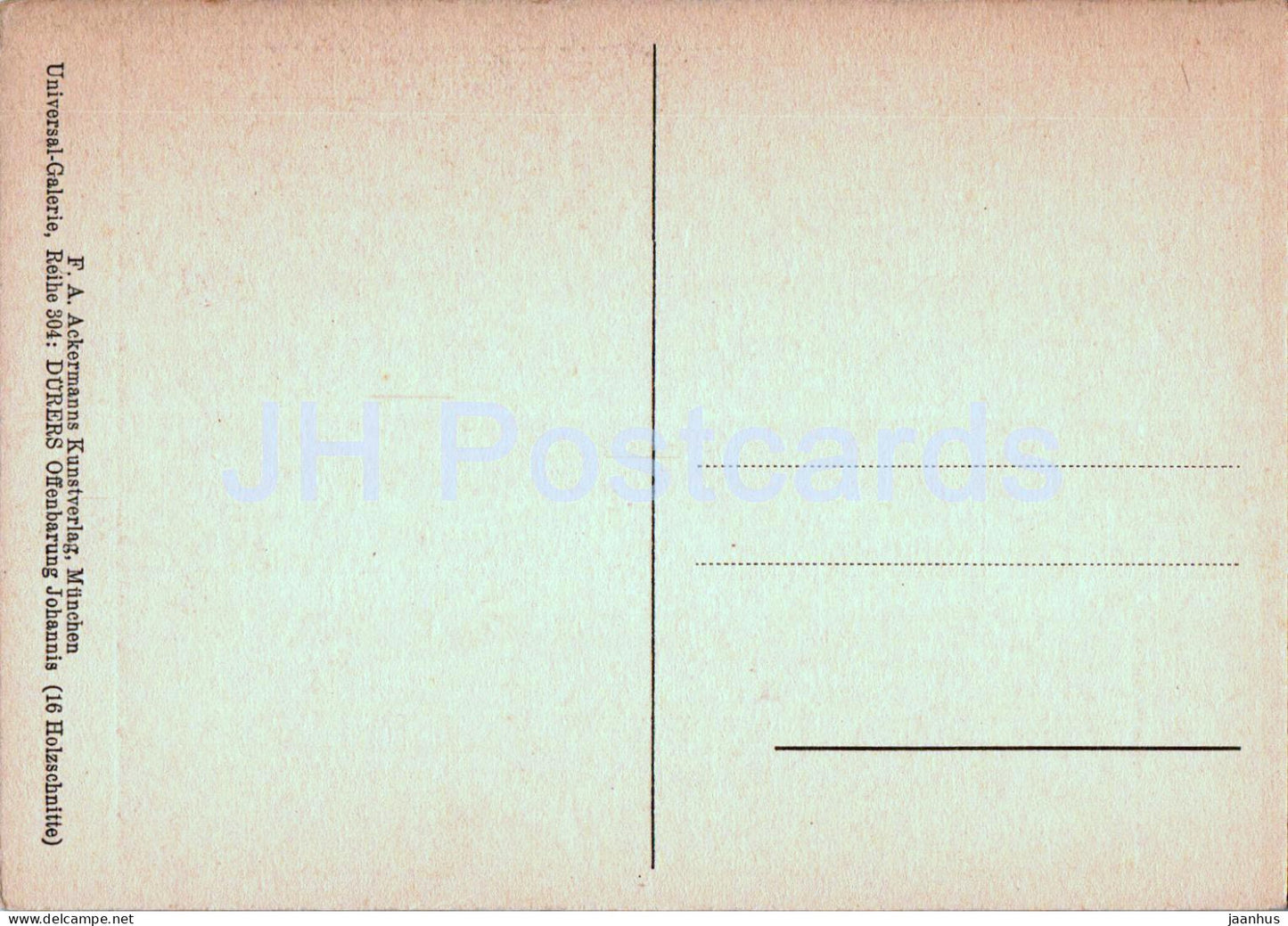 Gravure d'Albrecht Dürer - Johannes verschlingt das Buch - 3199 - Art allemand - carte postale ancienne - Allemagne - inutilisée