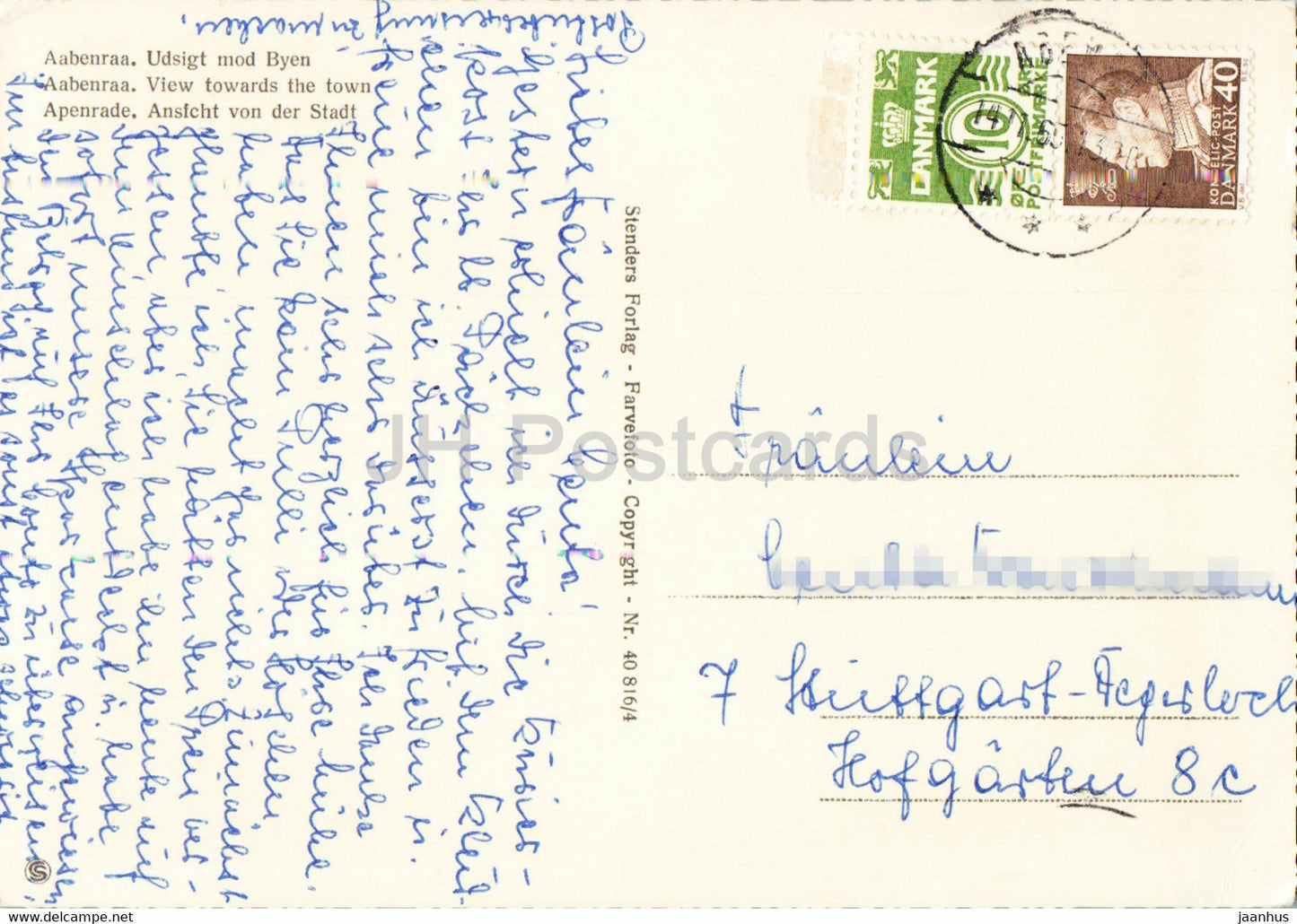 Aabenraa - View towards the town - Denmark - used