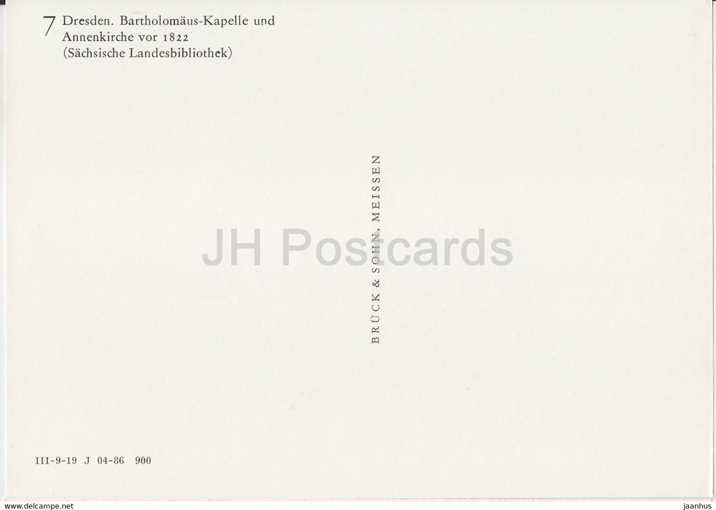 Dresden - Bartholomaus Kapelle und Annenkirche - Alte Kirchen Dresdens - church - DDR Germany - unused