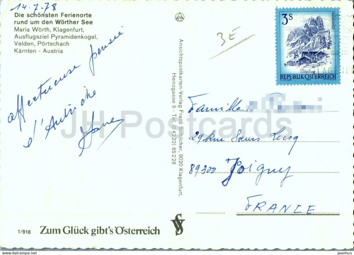 Am Schönen Wörther See - Maria Wörth - Klagenfurt - Velden - Multiview - 1/918 - 1978 - Österreich - gebraucht