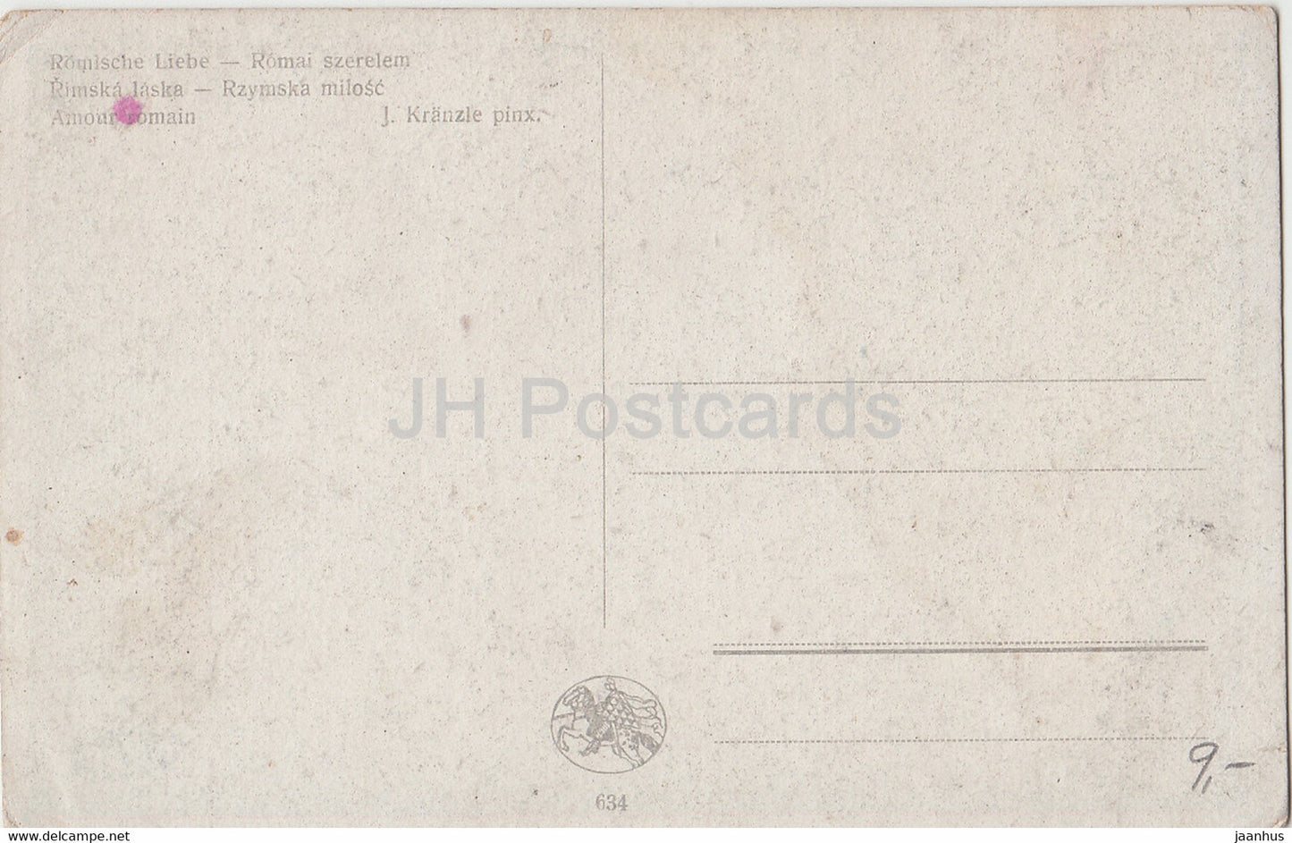 Römische Liebe - Rimska Laska - Illustration von J. Kranzle - Paar - alte Postkarte - Deutschland - unbenutzt