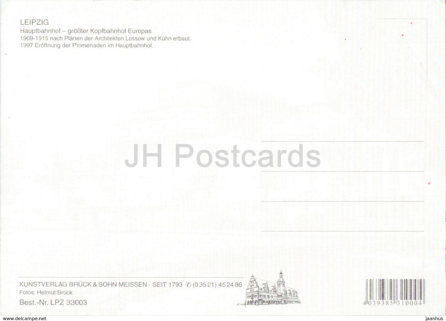 Leipzig - Hauptbahnhof Promenaden - Grosster Kopfbahnhof Europas - railway station - Germany - unused