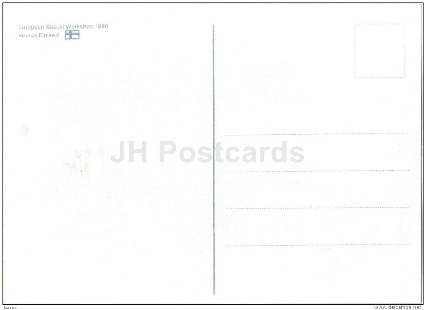 illustration by Janne Huttunen - piano - European Suzuki Workshop 1986 - Finland - unused - JH Postcards