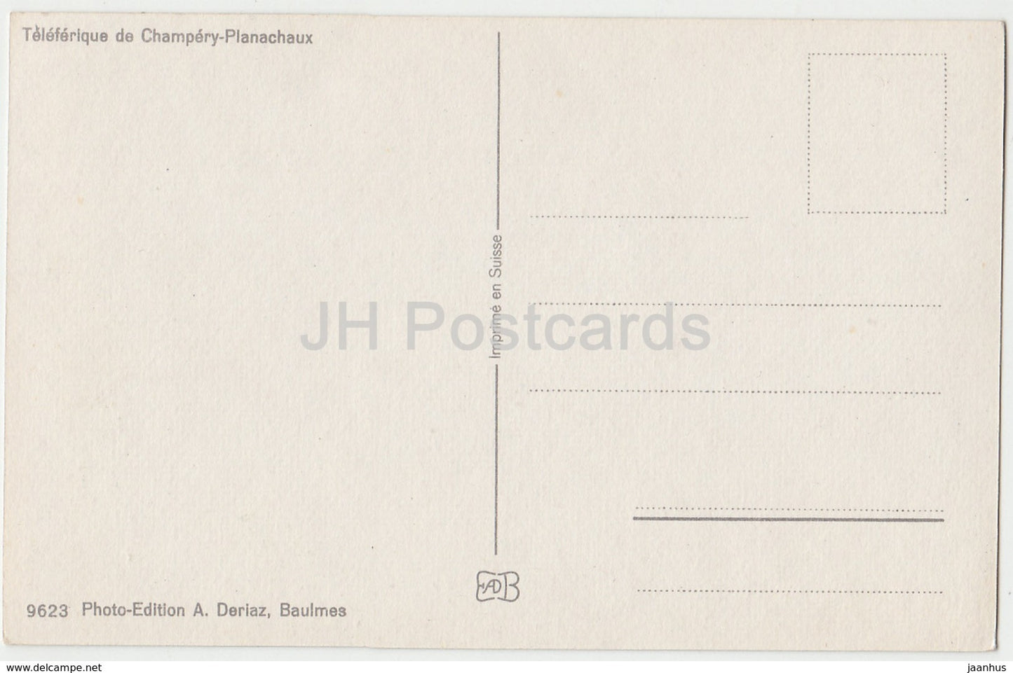 Teleferique de Champery-Planachaux - cable car - 9623 - Switzerland - unused