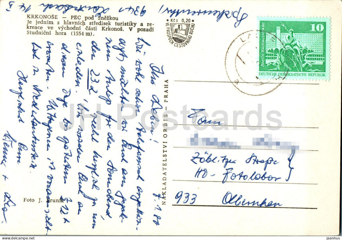 Krkonose - Pec pod Snezkou - Studnicni hora 1554 m- mountains - 1980 - Czech Repubic - Czechoslovakia - used