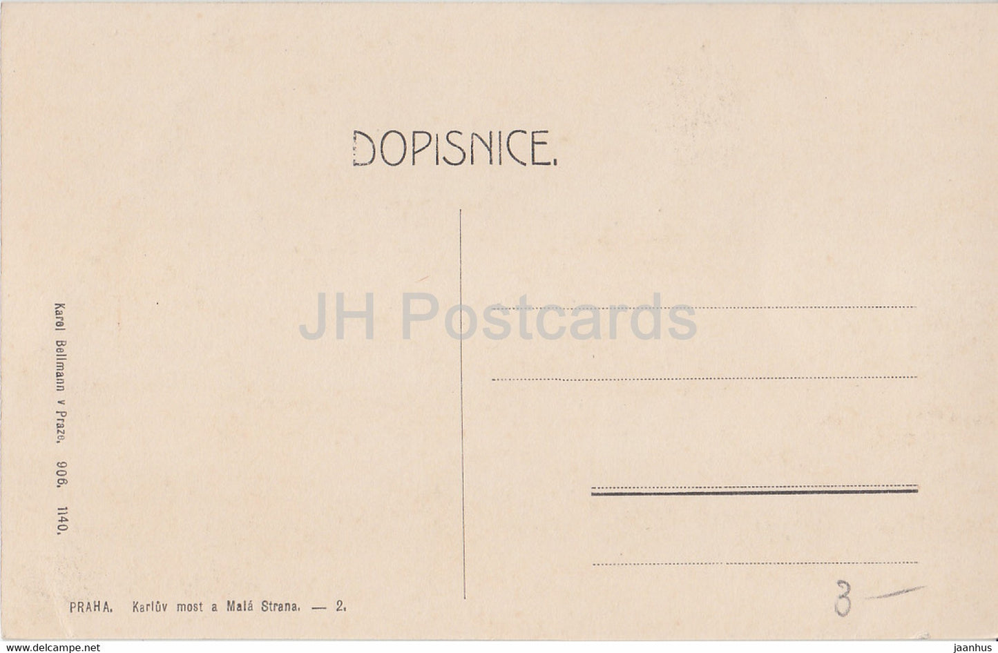 Praha - Prague - Karluv Most a Mala Strana - old postcard - Czech Republic - unused