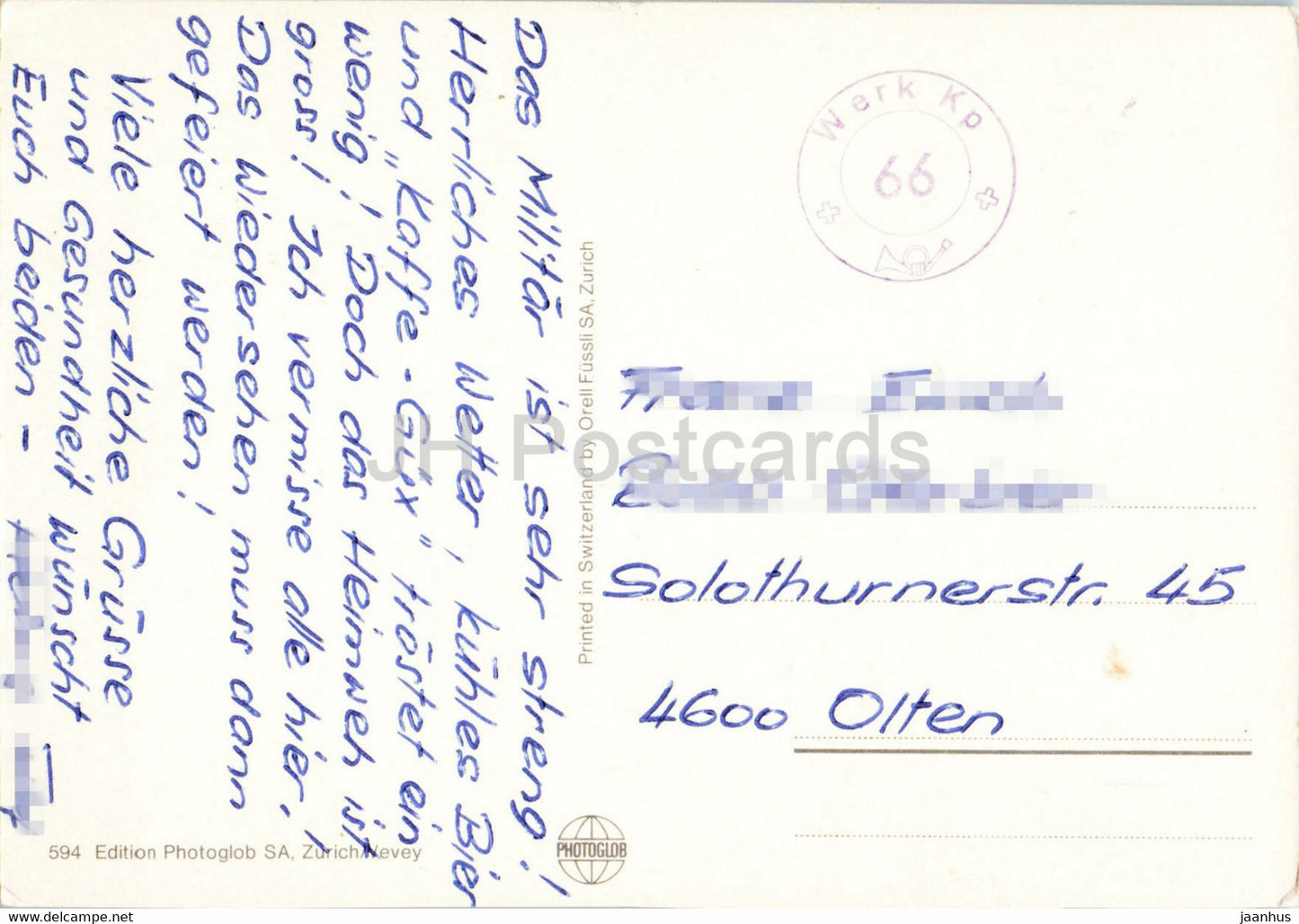 Der Radfahrer im Atomzeitalter - Service Cycliste - bicycle - illustration by Naef - Switzerland - used