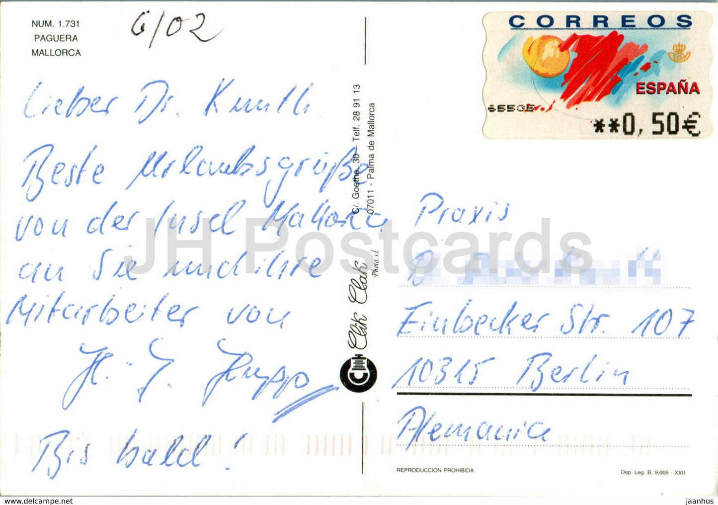 Paguera - Mallorca - beach - 1731 - Spain - used