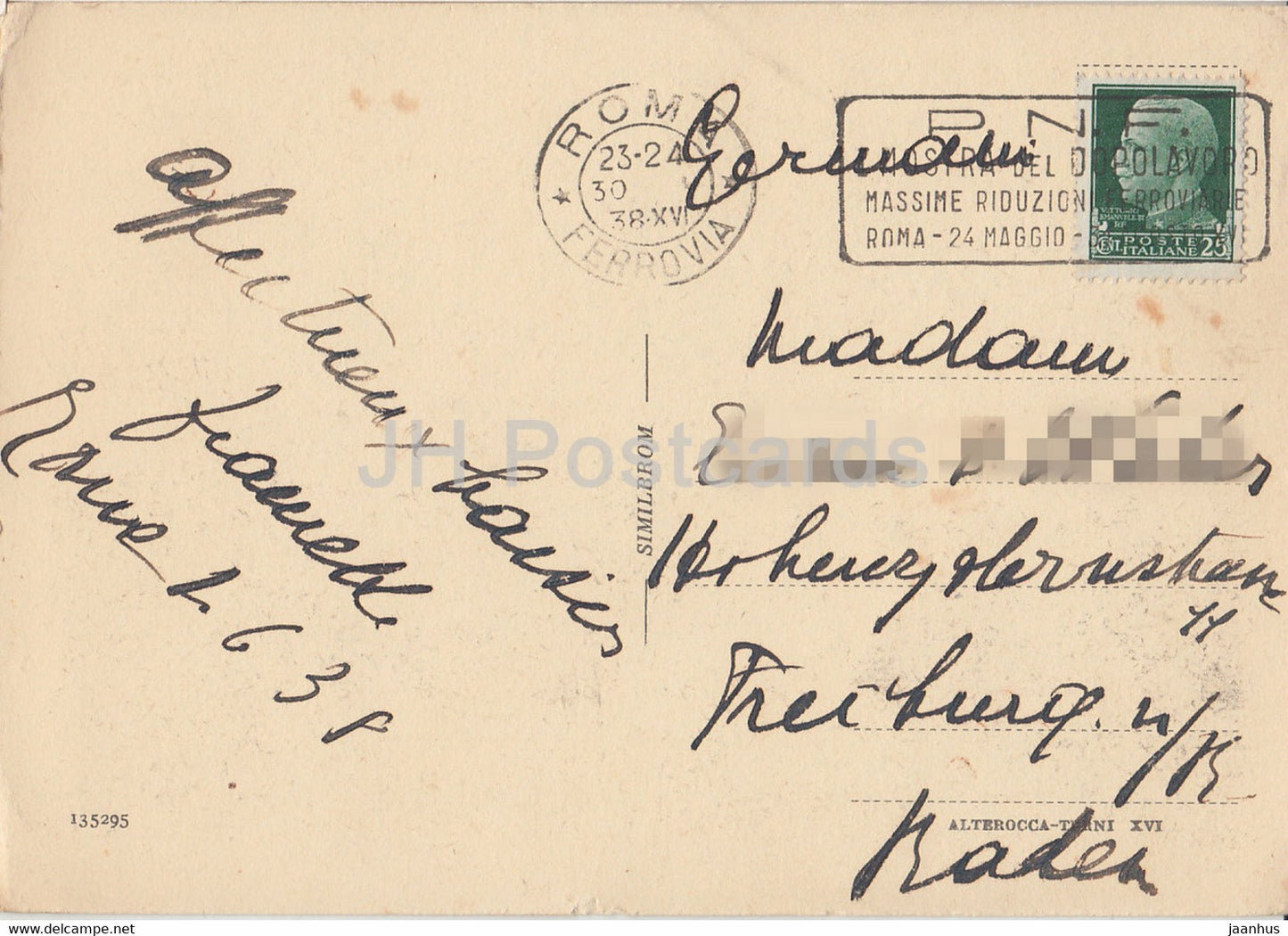 Roma - Rom - Foro Mussolini - Veduta Panoramica - alte Postkarte - 1938 - Italien - Italia - gebraucht