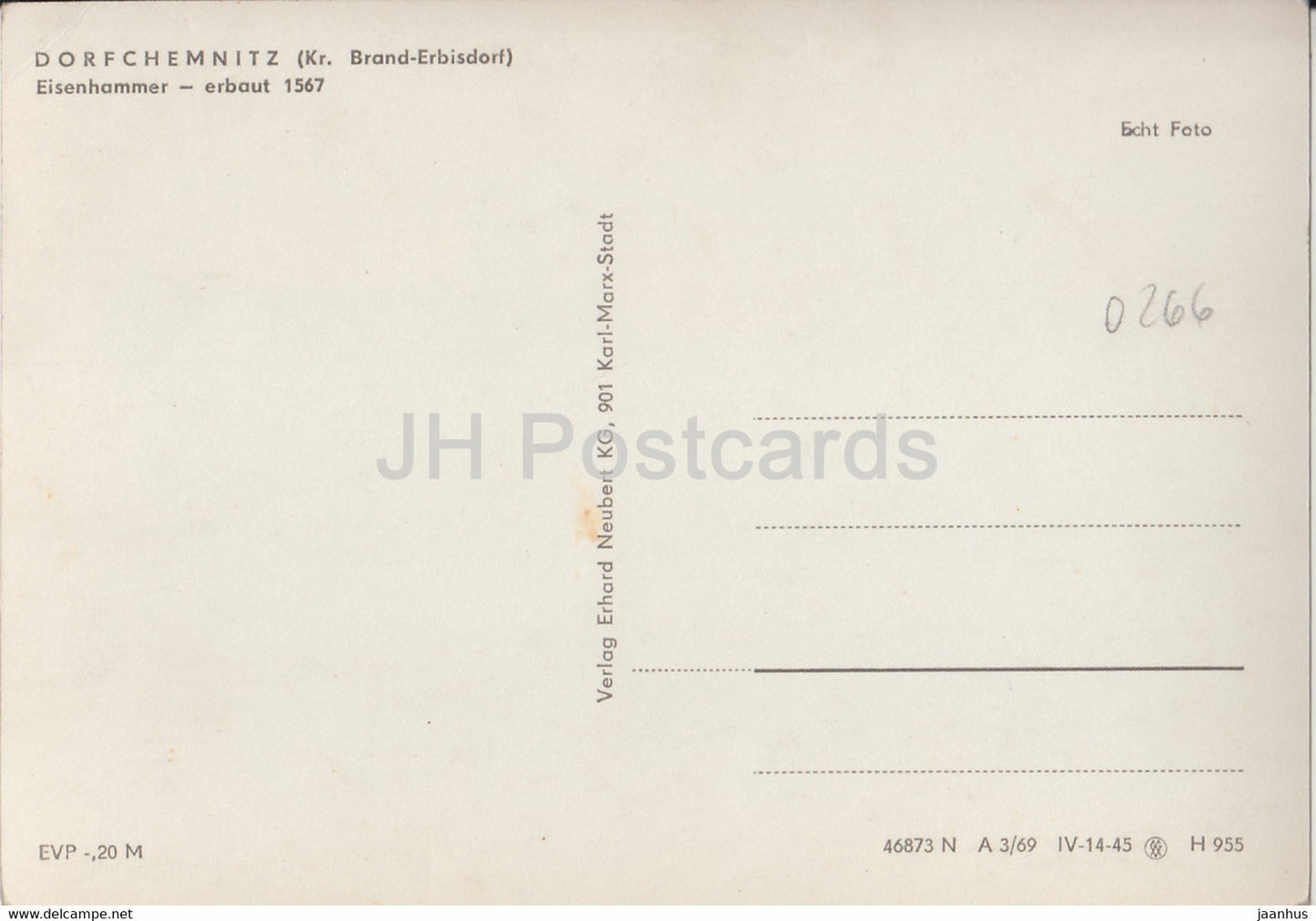 Dorfchemnitz - Eisenhammer - Allemagne DDR - inutilisé