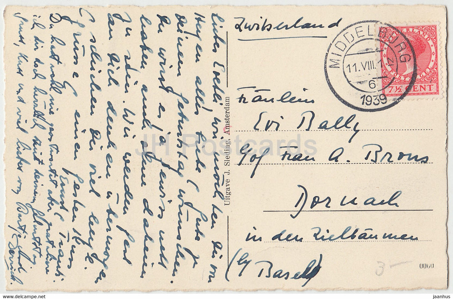 Middelburg - Stadhuis - alte Postkarte - 1939 - Niederlande - gebraucht