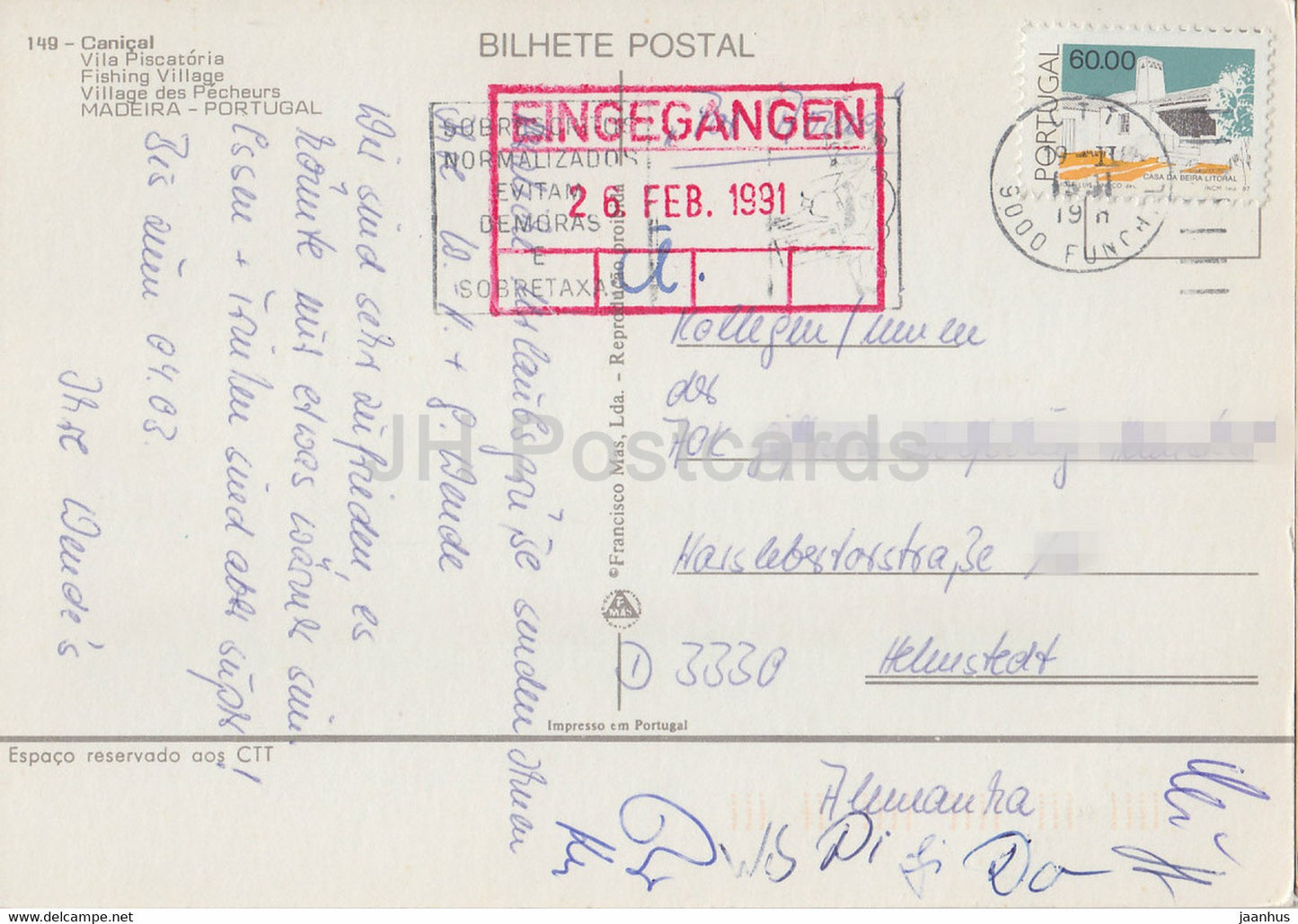 Madère - Canical - Vila Piscatoria - Village de pêcheurs - multiview - 149 - 1991 - Portugal - d'occasion