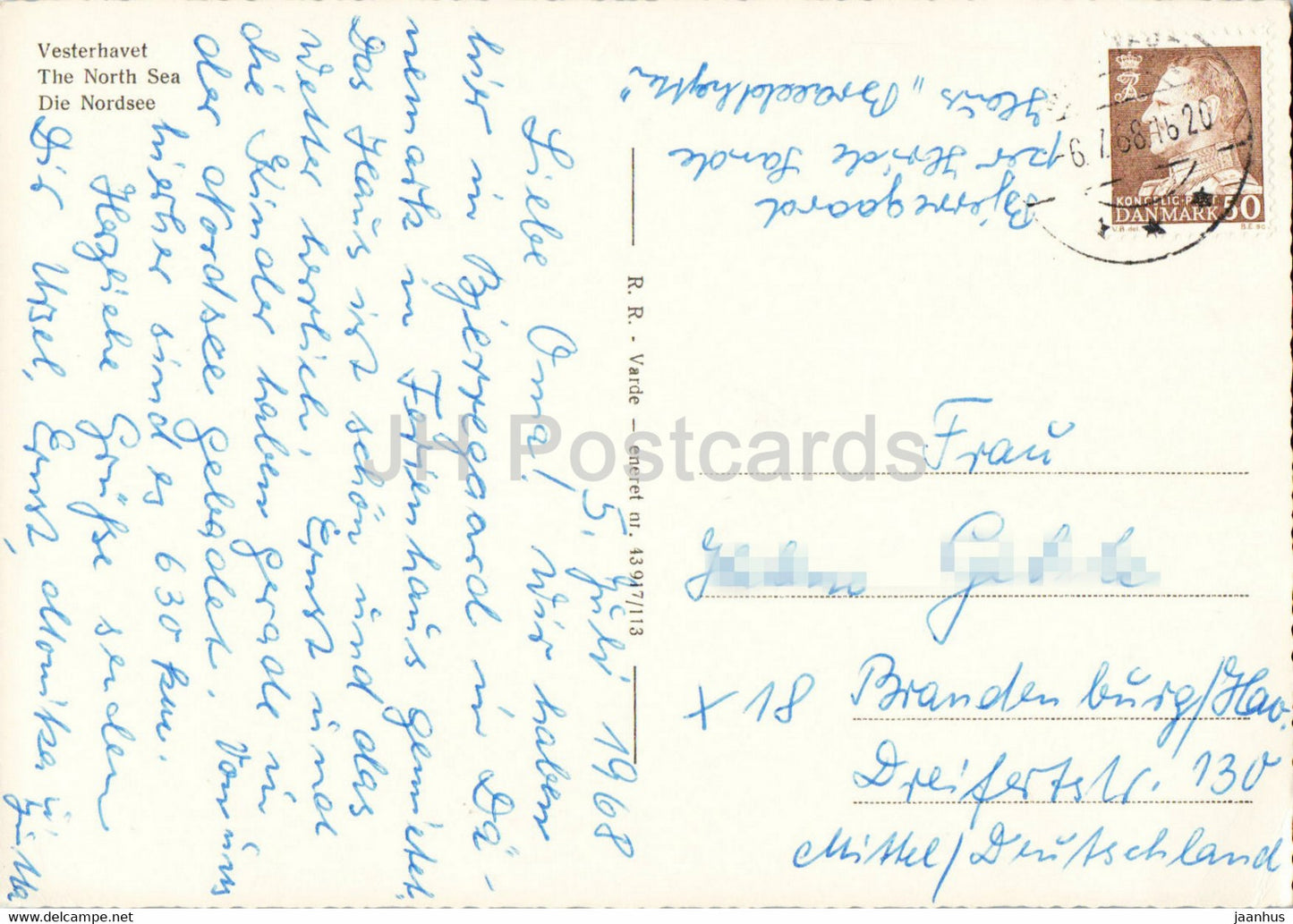 Vesterhavet - North Sea - 1968 - Denmark - used