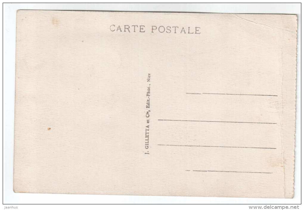 Juan-les-Pins - La Plage - beach - sailing boat - Ed. Giletta - old postcard - France - unused - JH Postcards