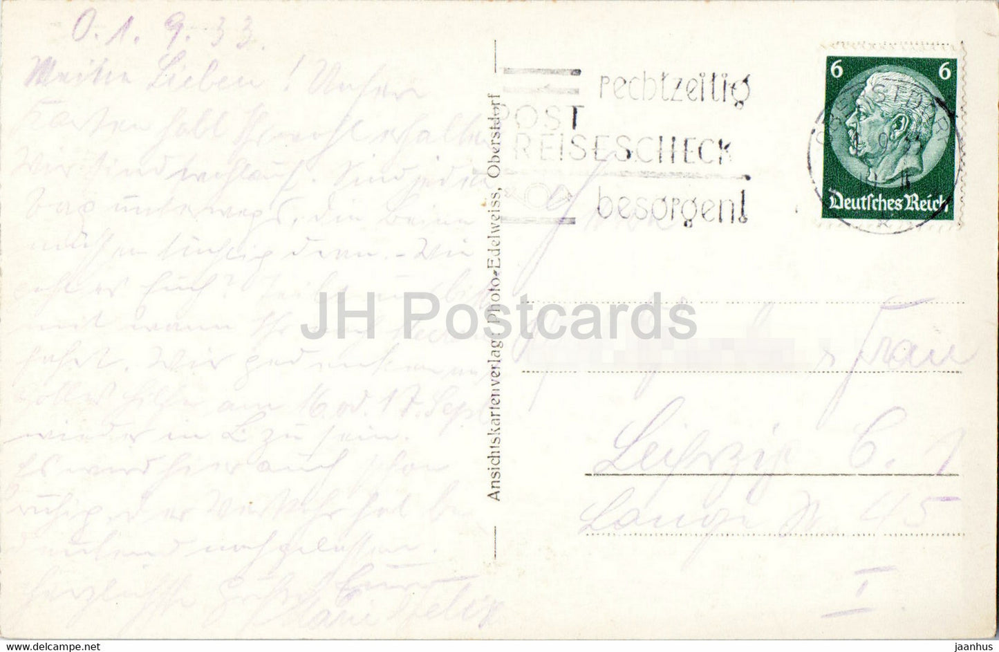 Oberstdorf - Nebelhornbahn Bergstation u Edmund Probst Haus - alte Postkarte - 1933 - Deutschland - gebraucht