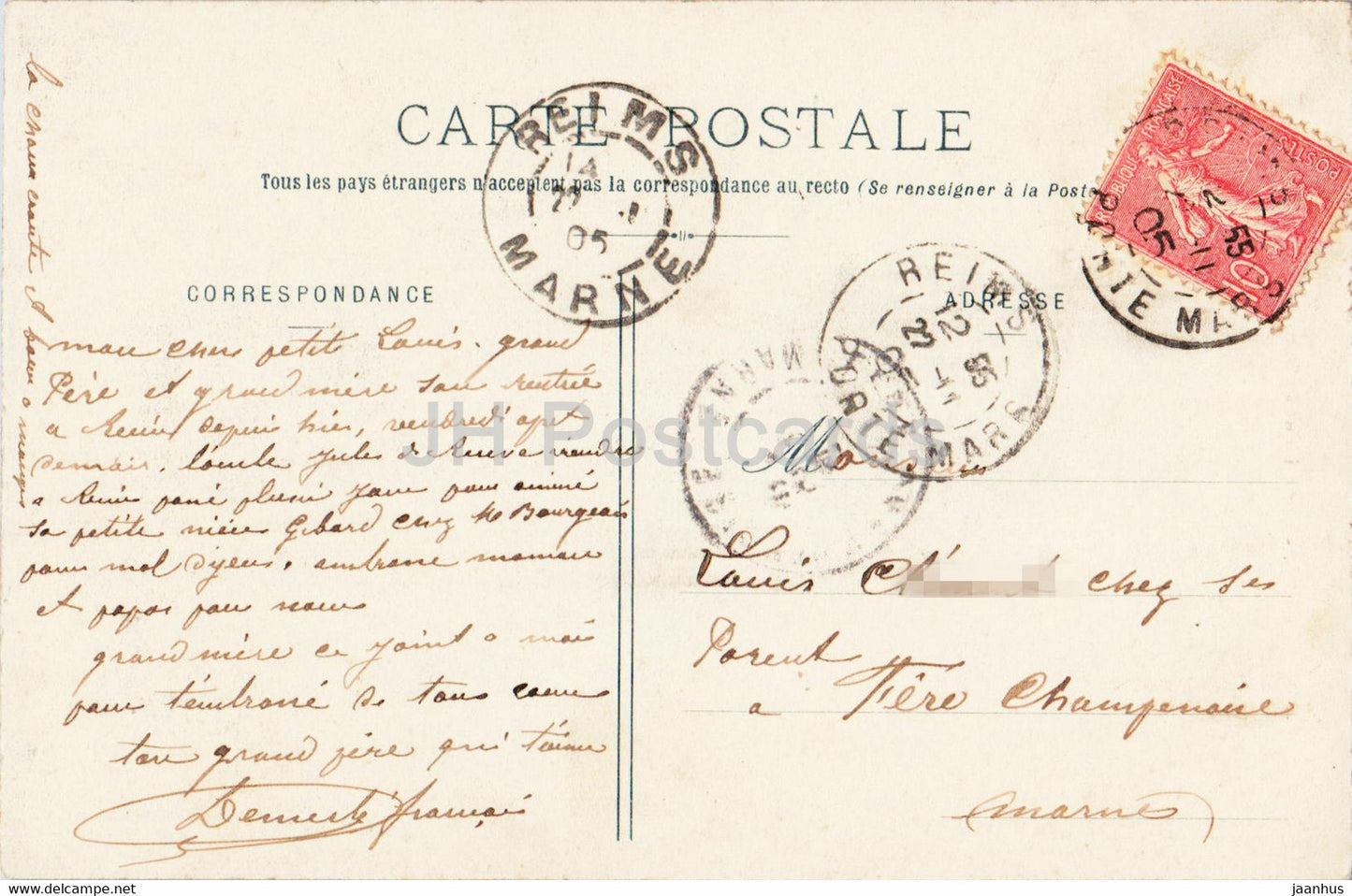 Tours - La Basilique de Saint Martin - cathédrale - carte postale ancienne - 1905 - France - occasion