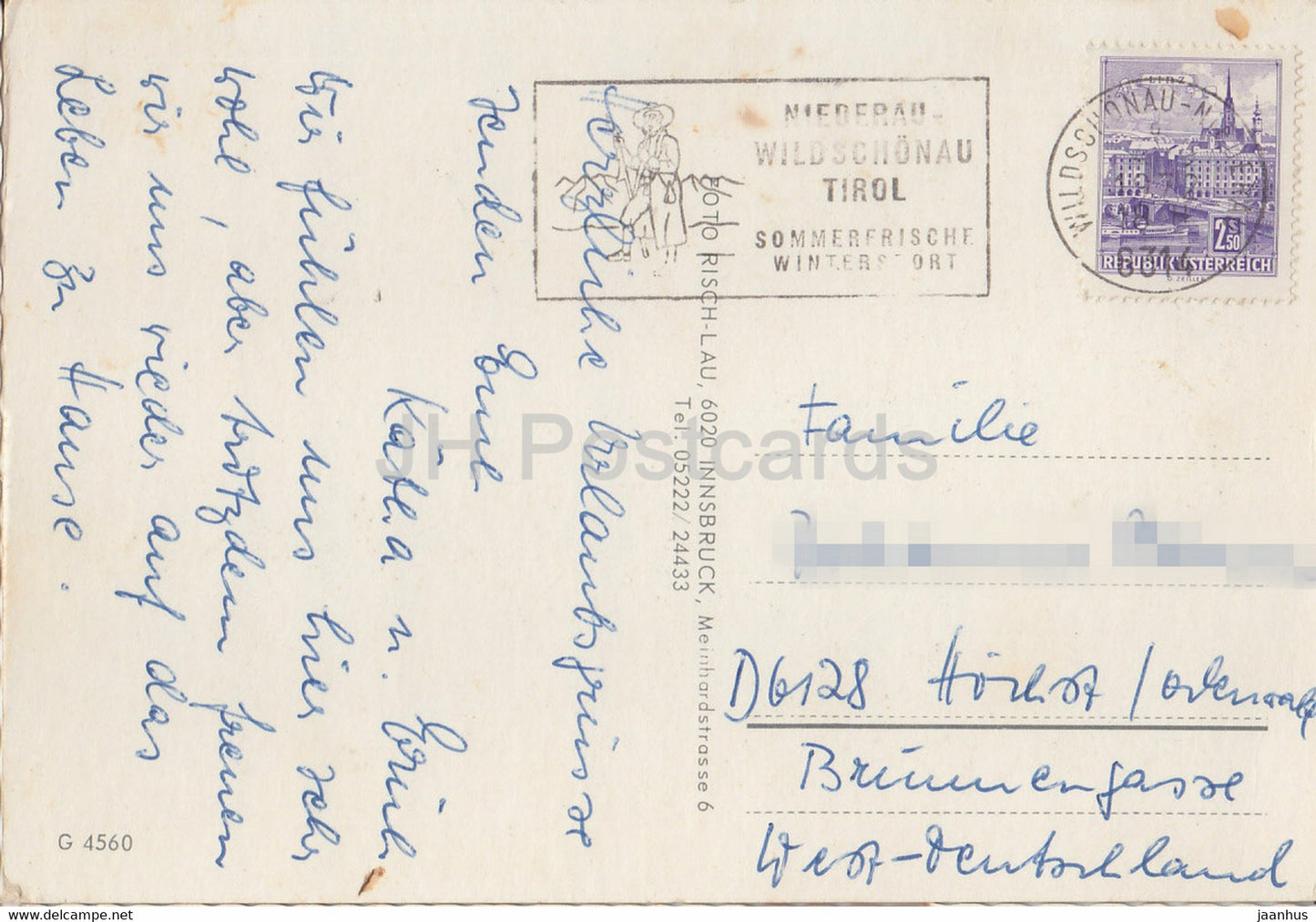 Gruss aus der Wildschonau - Thierbach - Niederau - Markbachjoch - Oberau - Tirol - multiview - années 1970 - Autriche - utilisé