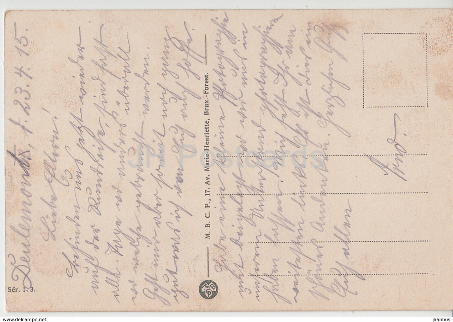 Veurne - Furnes a vol d'oiseau - alte Postkarte - 1915 - Belgien - gebraucht