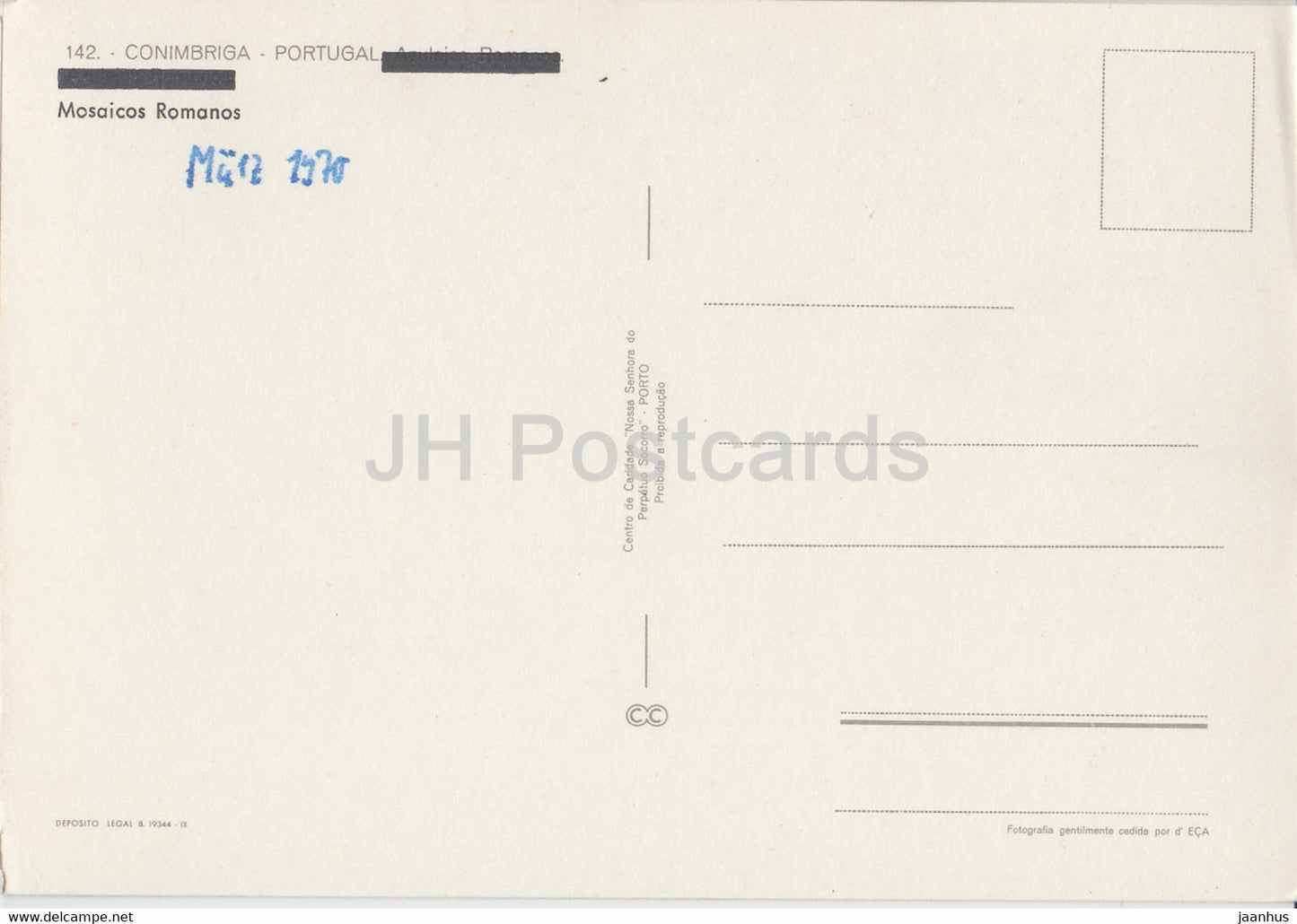 Coimbra - Conimbriga - Mosaicos Romanos - ancient world - 1970 - Portugal - used
